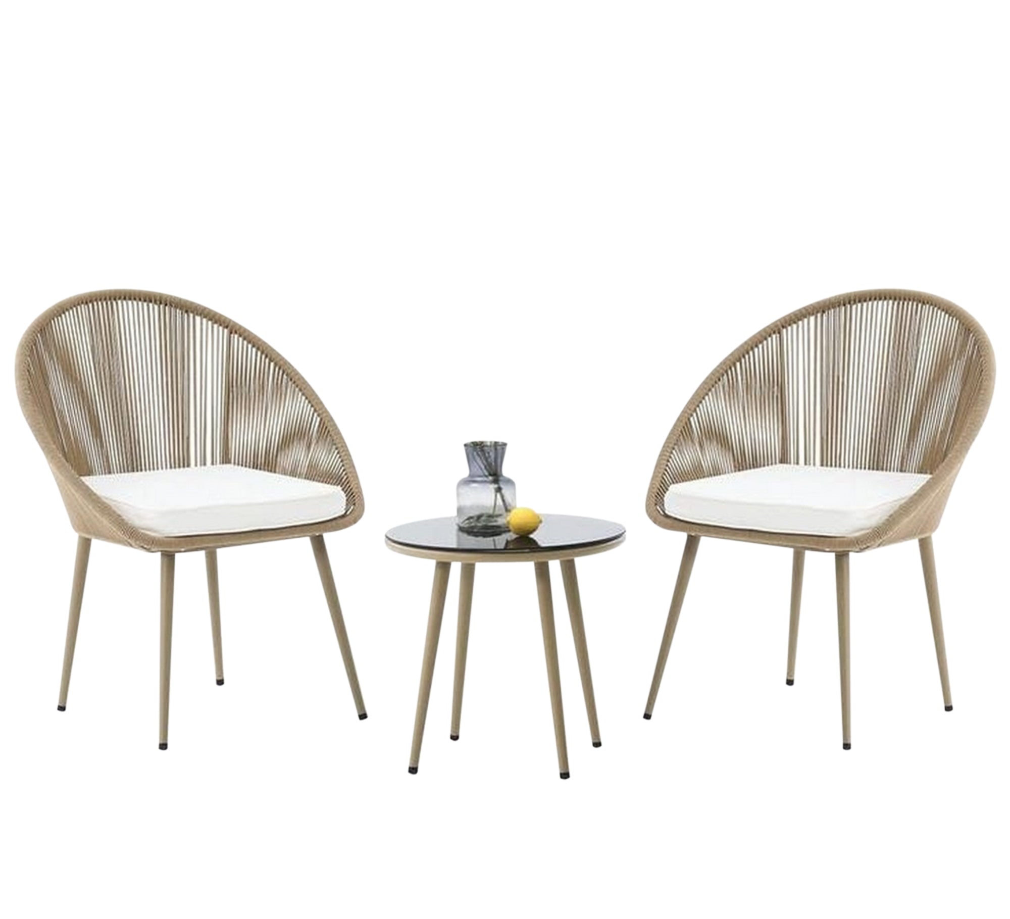 Two gold chairs and a table for the terraces - Vitrine Furniture - Outdoor Products