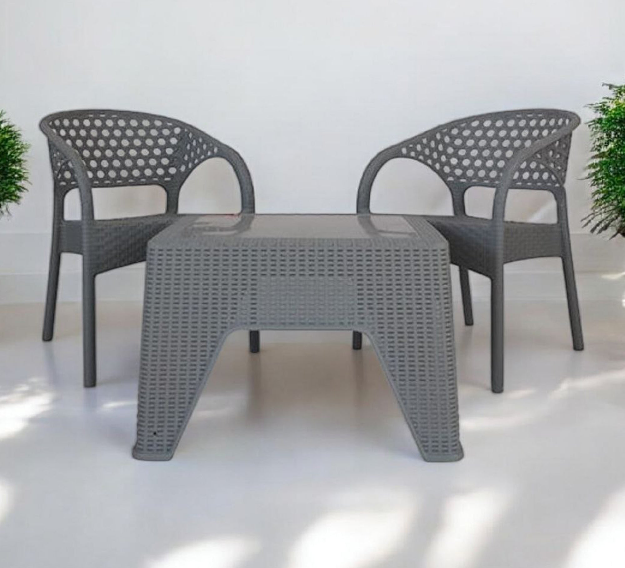 Two long - legged chairs and a terrace table - Vitrine Furniture - Outdoor Products
