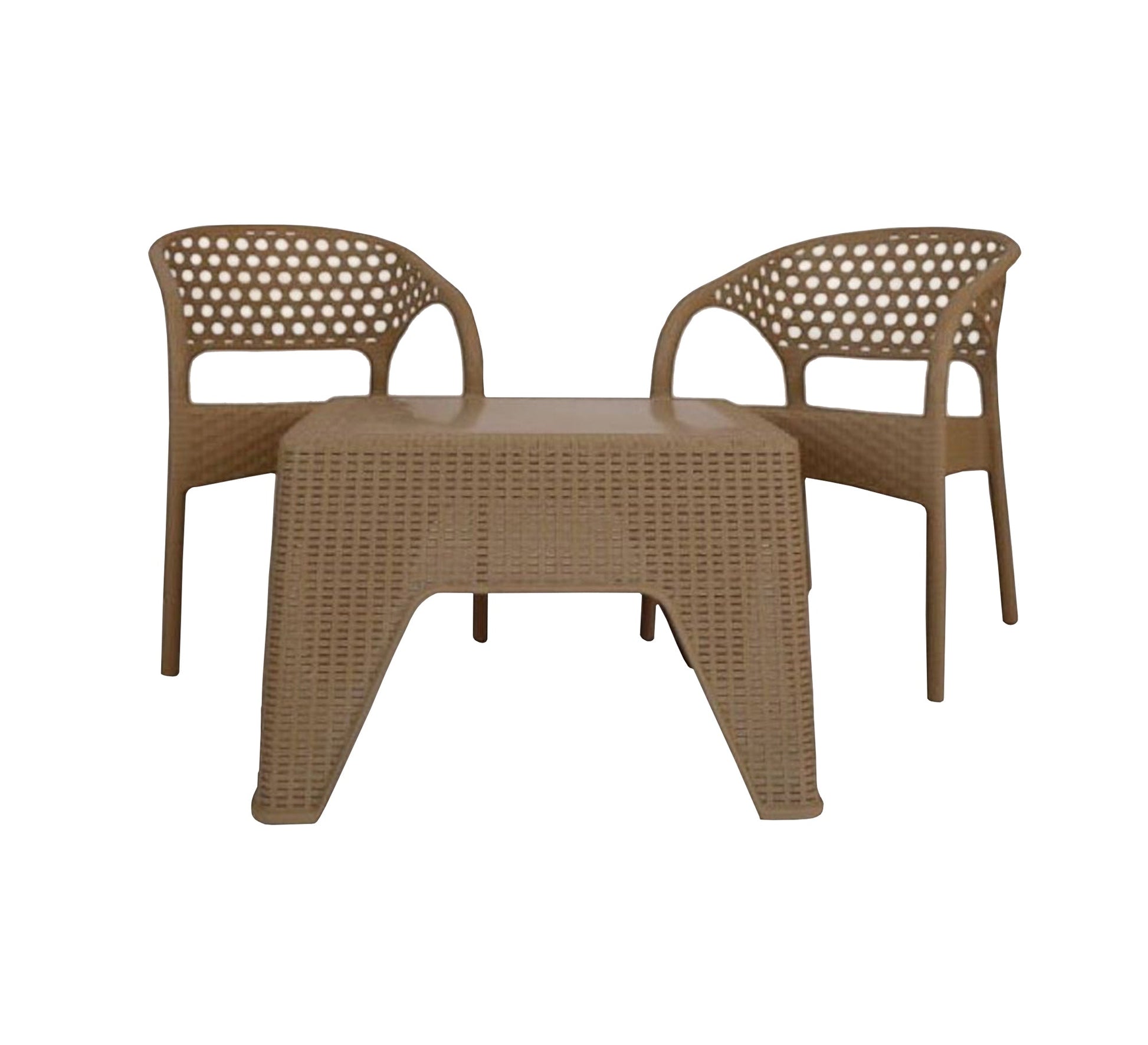Two long - legged chairs with round backrests - Vitrine Furniture - Outdoor Products