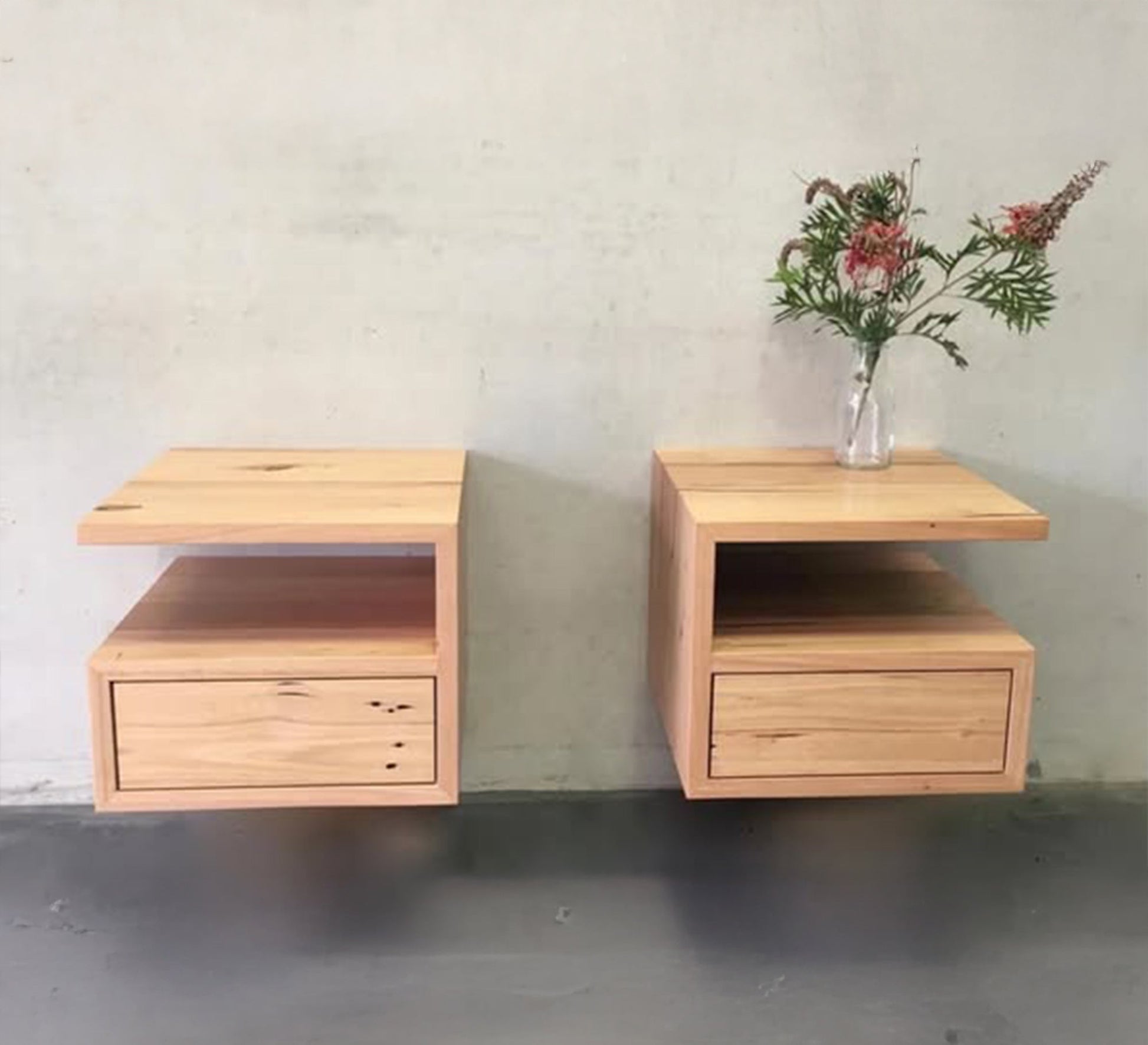 Two modern and smart wooden hanging tables - Vitrine Furniture - Furniture