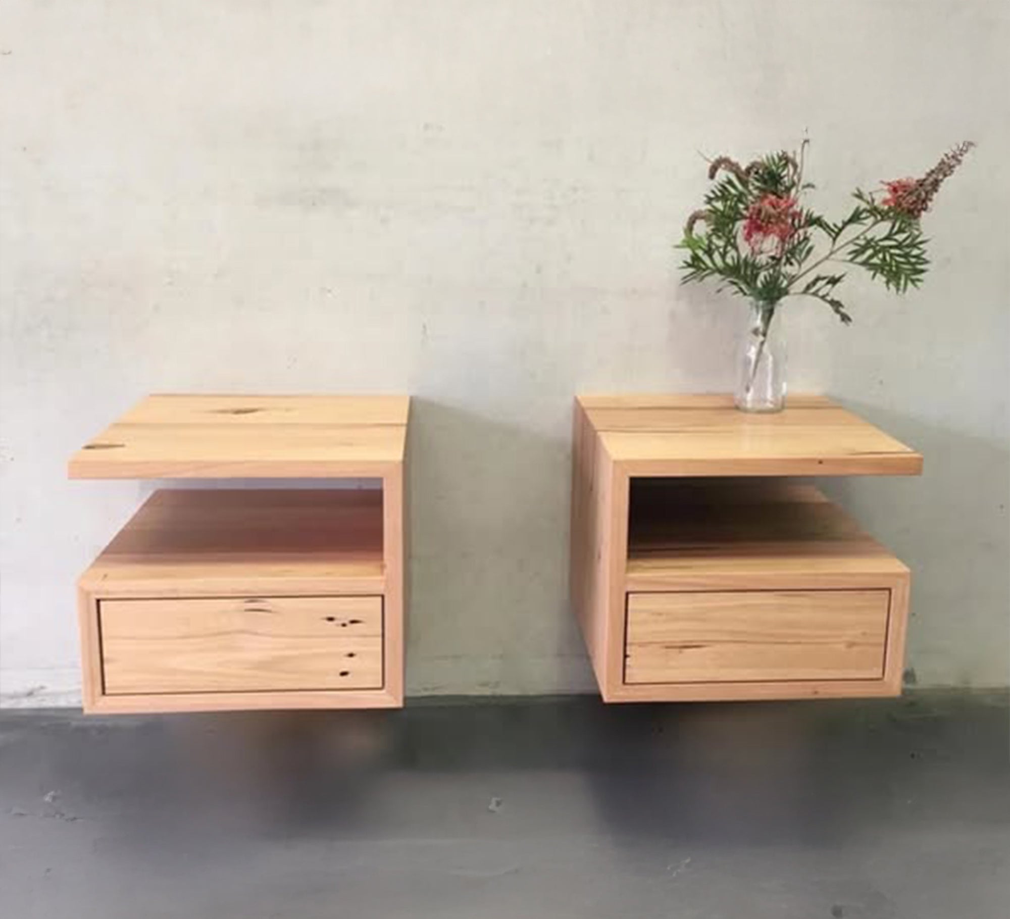 Two modern and smart wooden hanging tables - Vitrine Furniture - Furniture