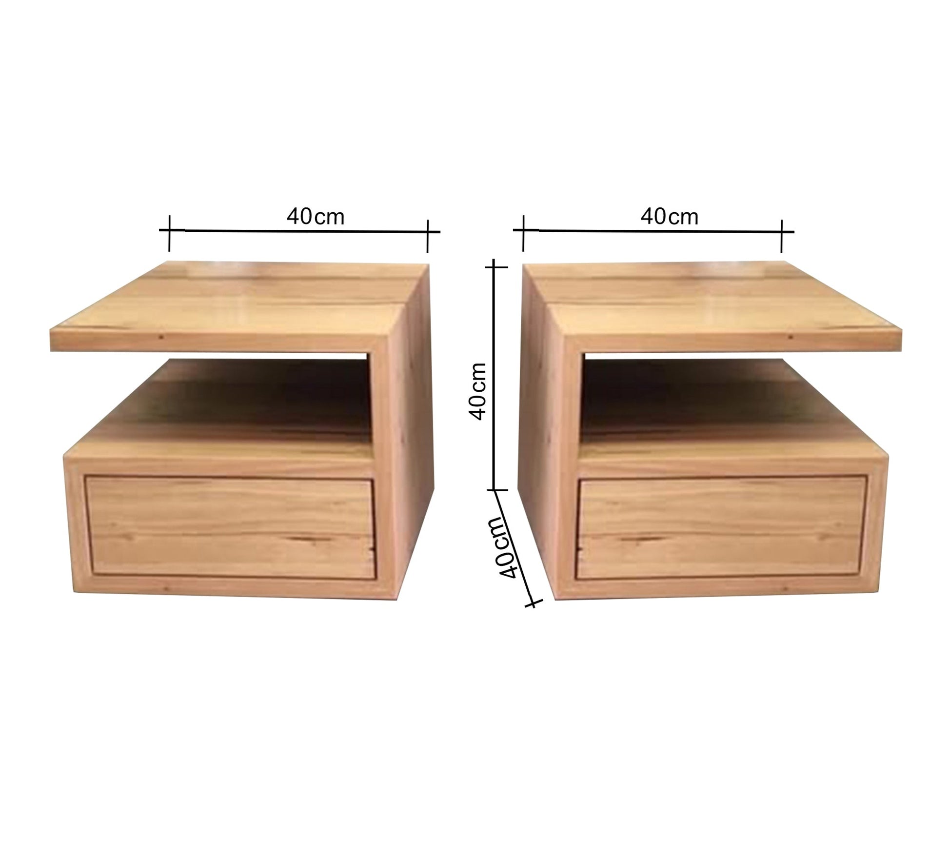 Two modern and smart wooden hanging tables - Vitrine Furniture - Furniture