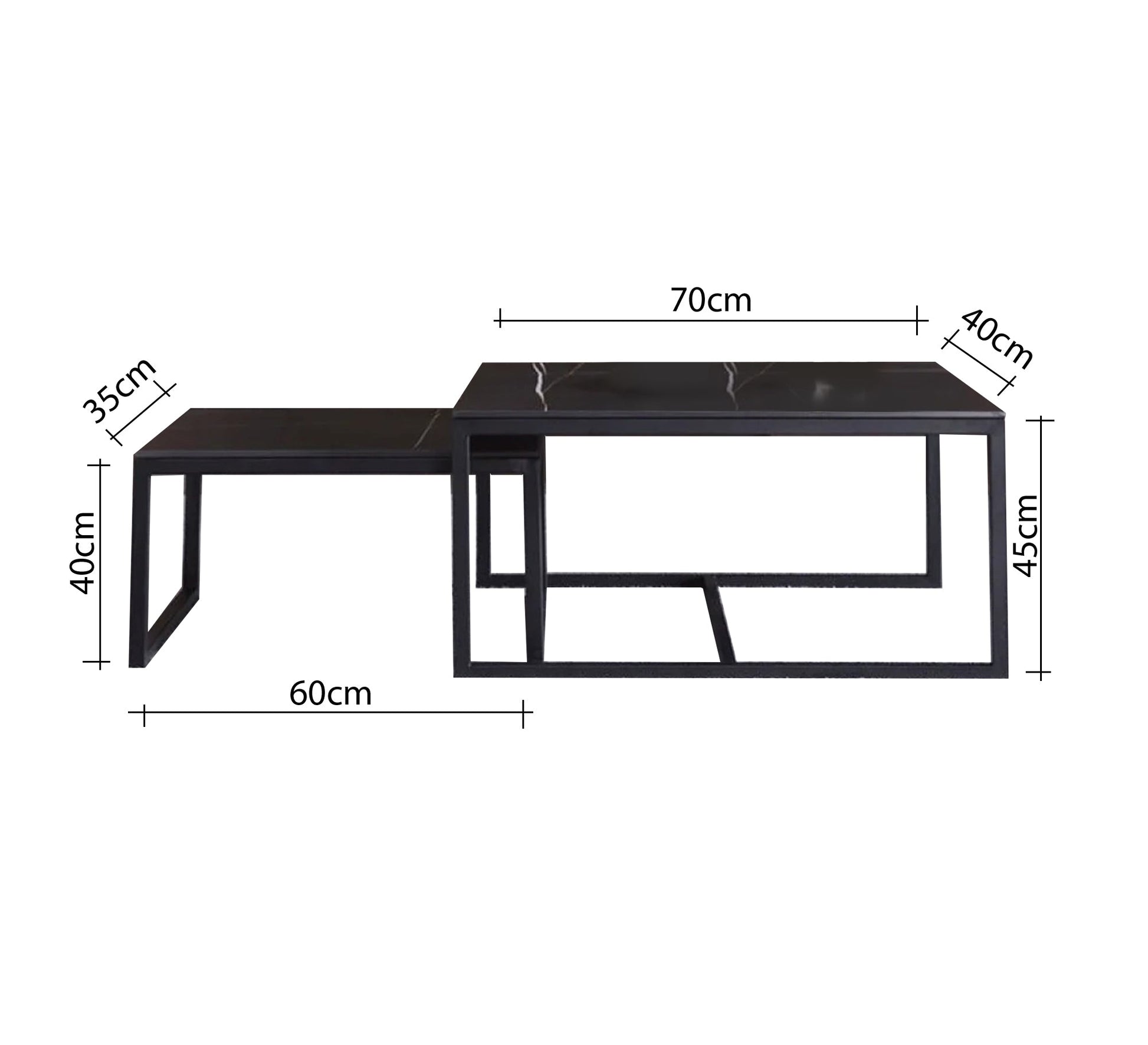 Two nested rectangular tables - Vitrine Furniture - Furniture
