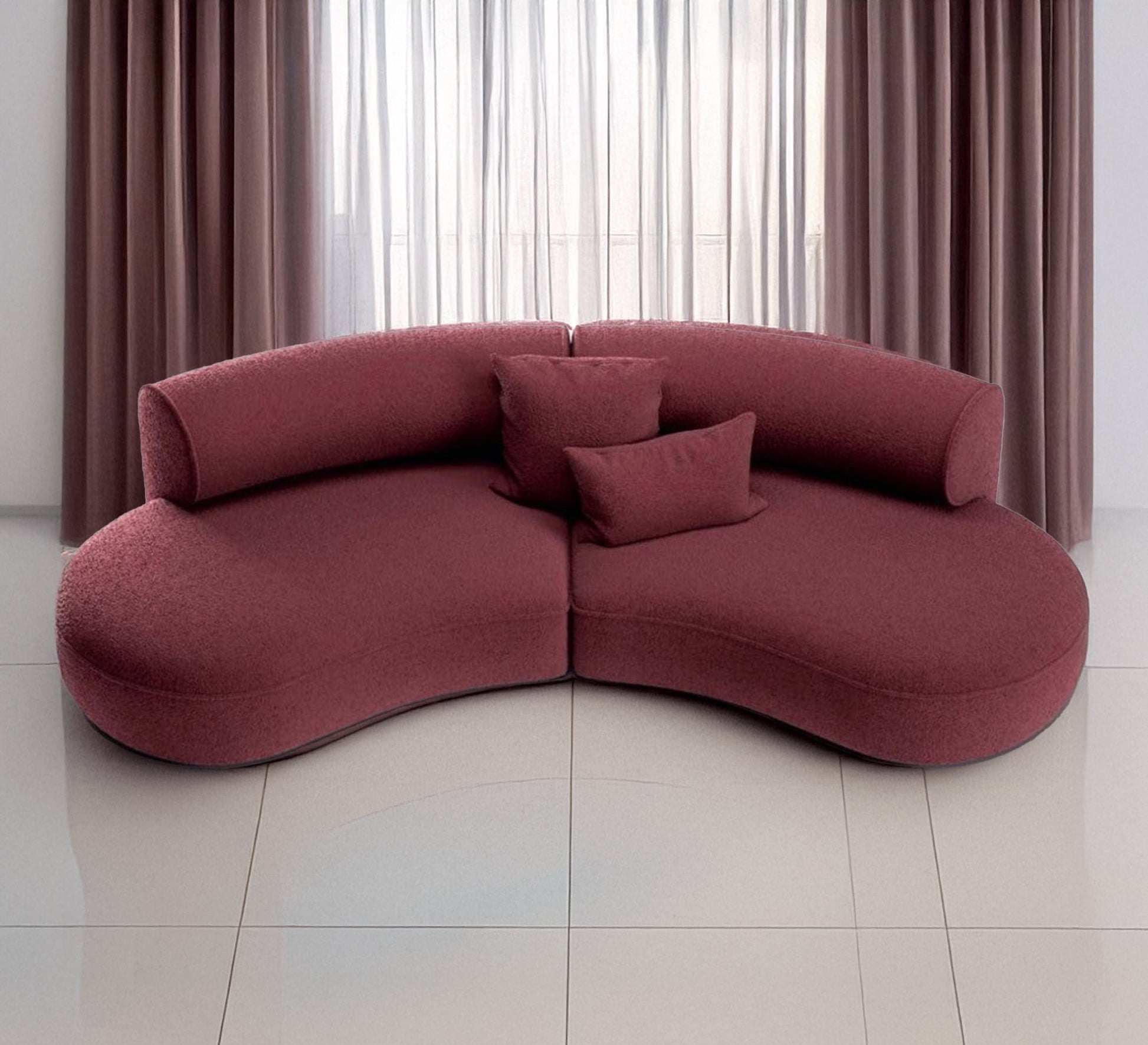 Two - piece corner in a semicircular shape - Vitrine Furniture - Furniture