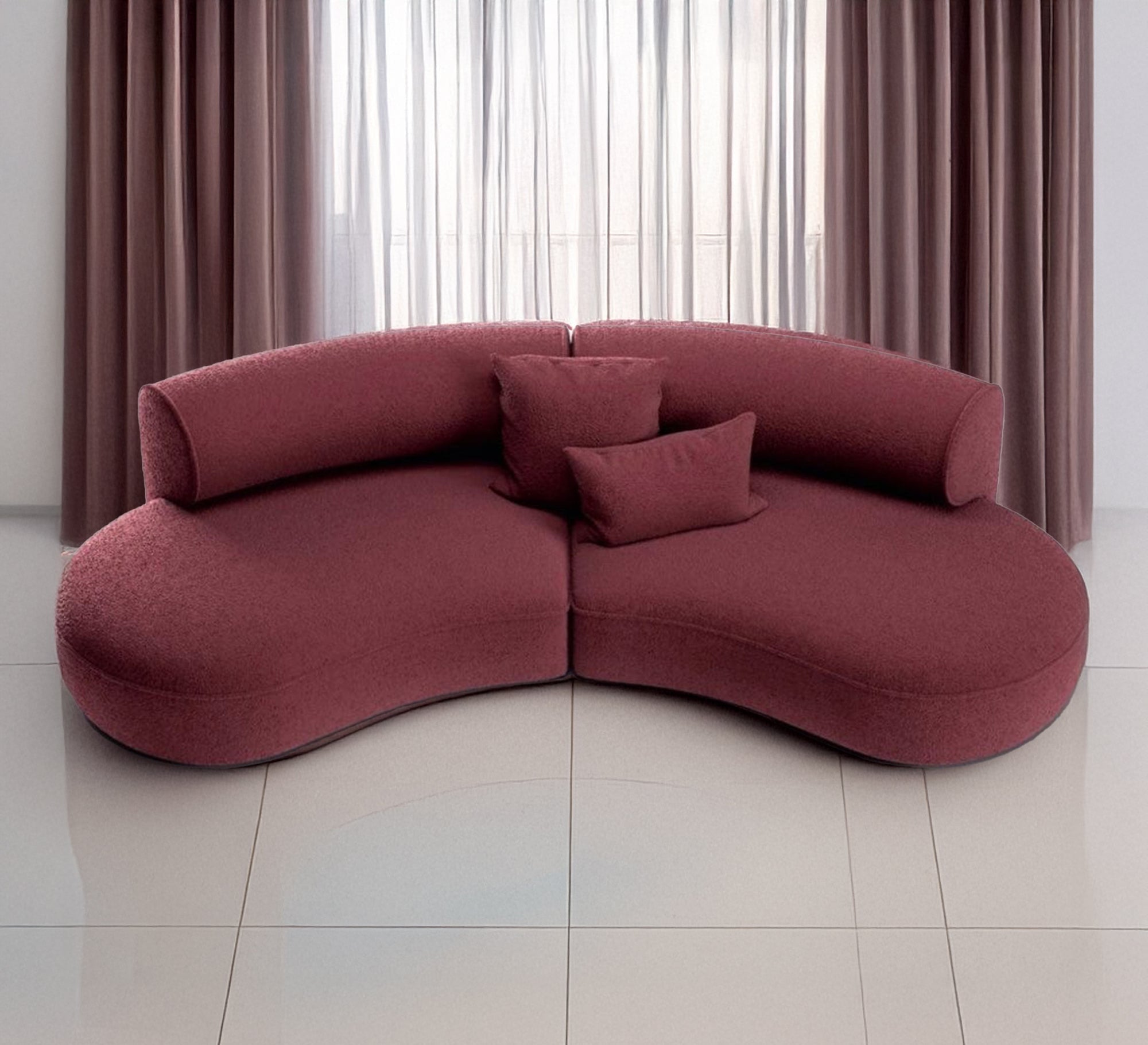 Two - piece corner in a semicircular shape - Vitrine Furniture - Furniture