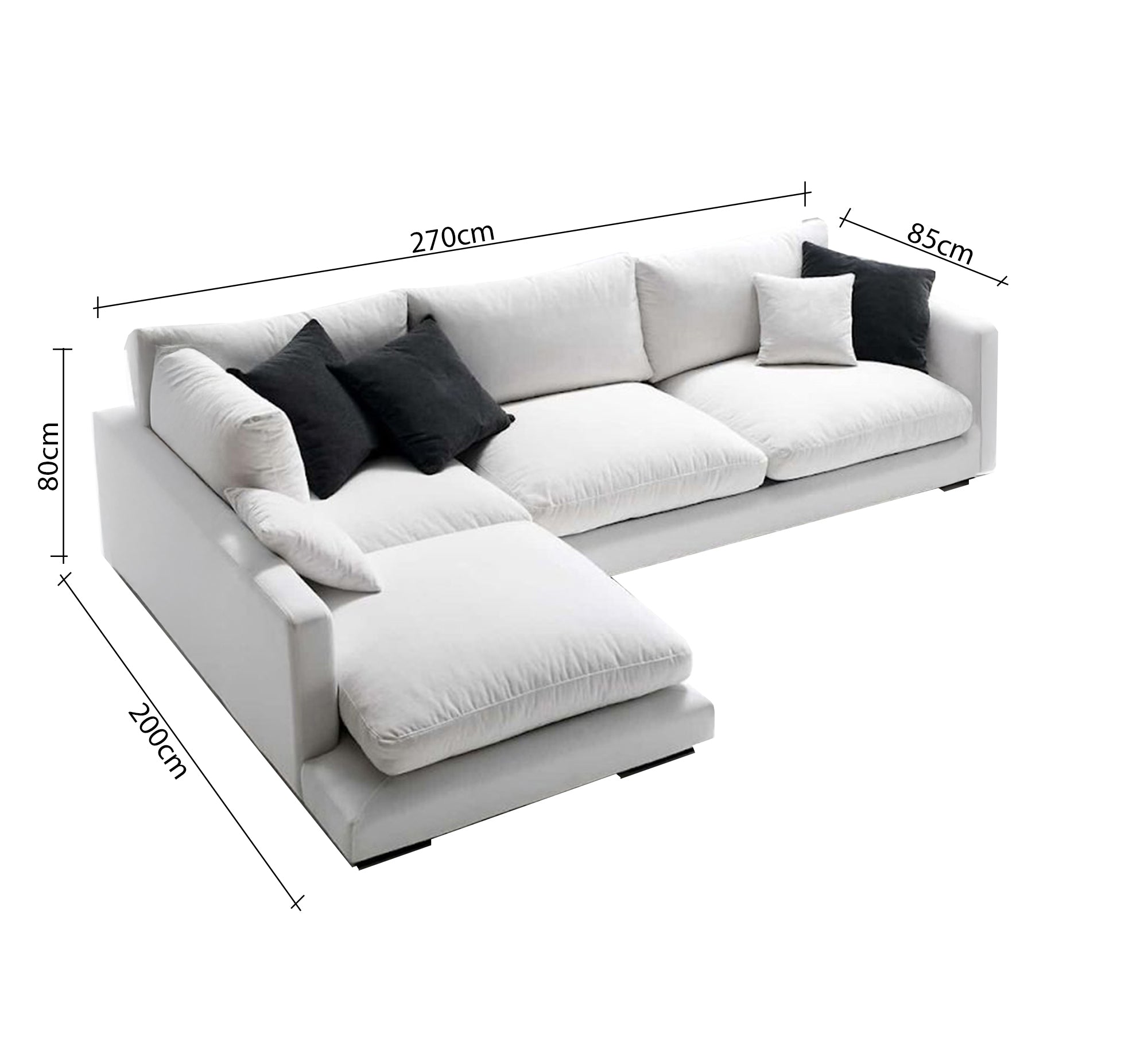 Two - piece corner sofa with puffed seats - Vitrine Furniture - Furniture