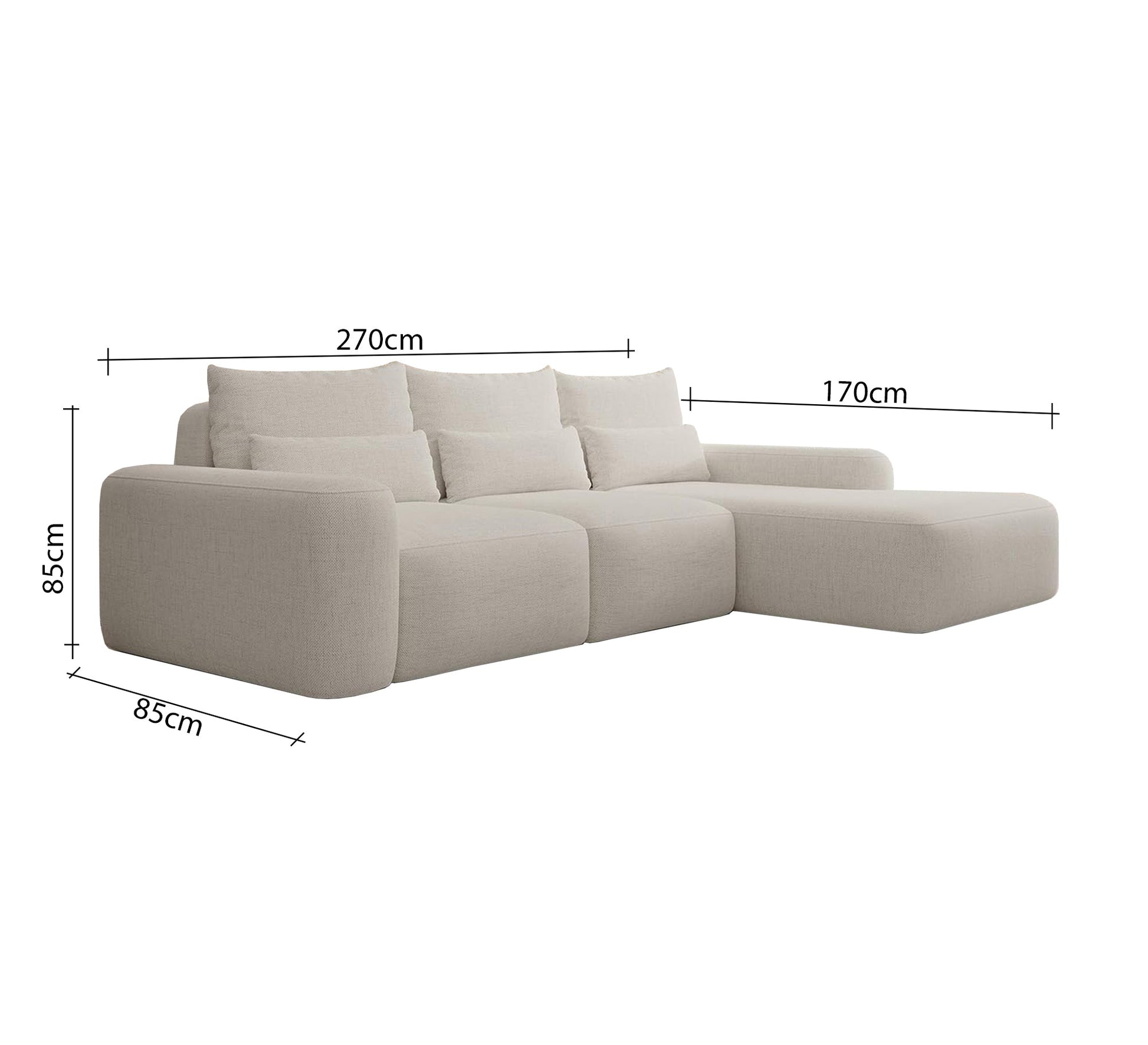 Two - piece living room corner sofa - Vitrine Furniture - Furniture