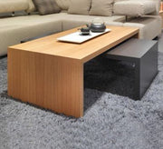 Two - piece nesting table in beige and grey - Vitrine Furniture - Furniture