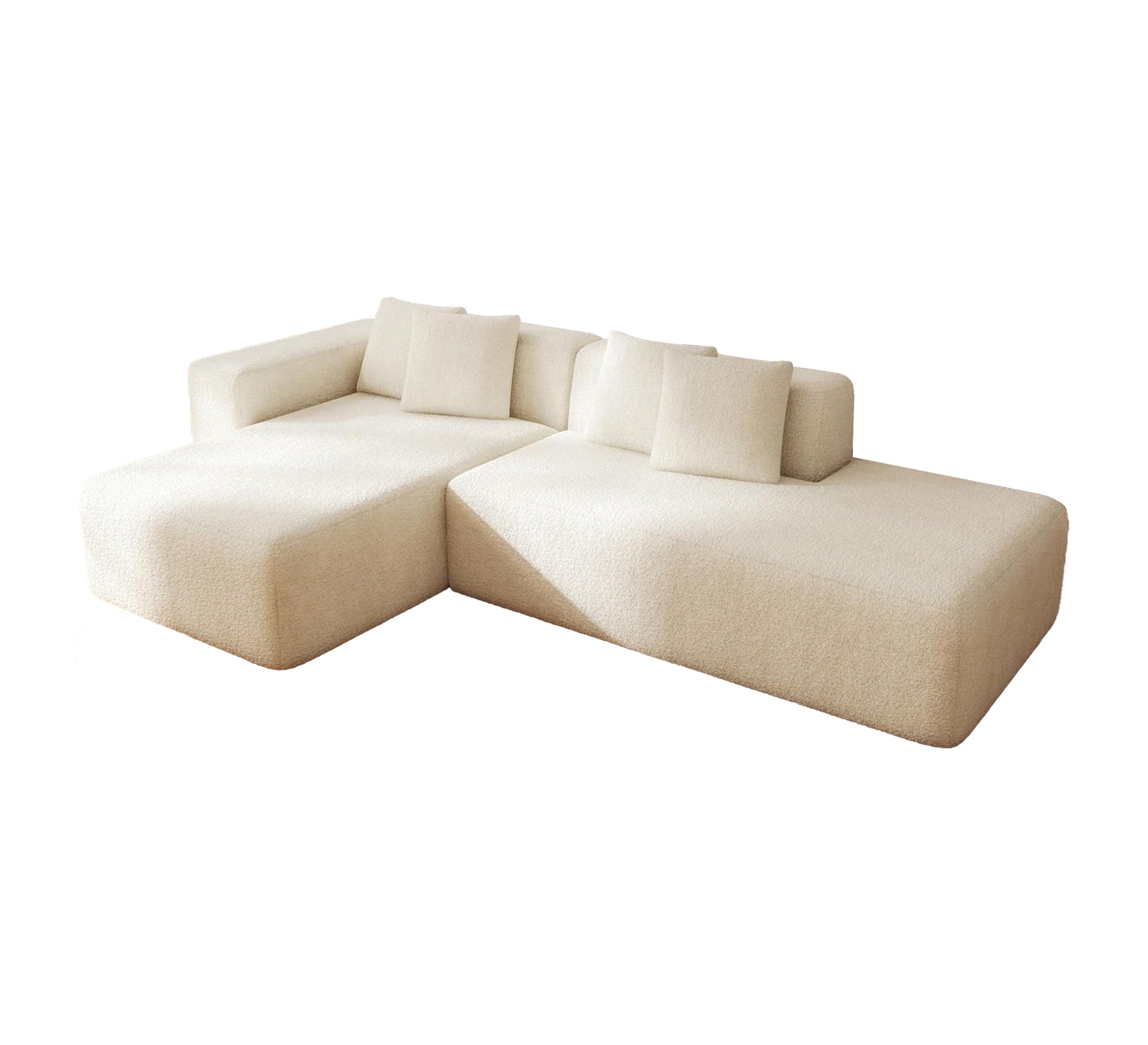 Two - piece off - white corner - Vitrine Furniture - Furniture