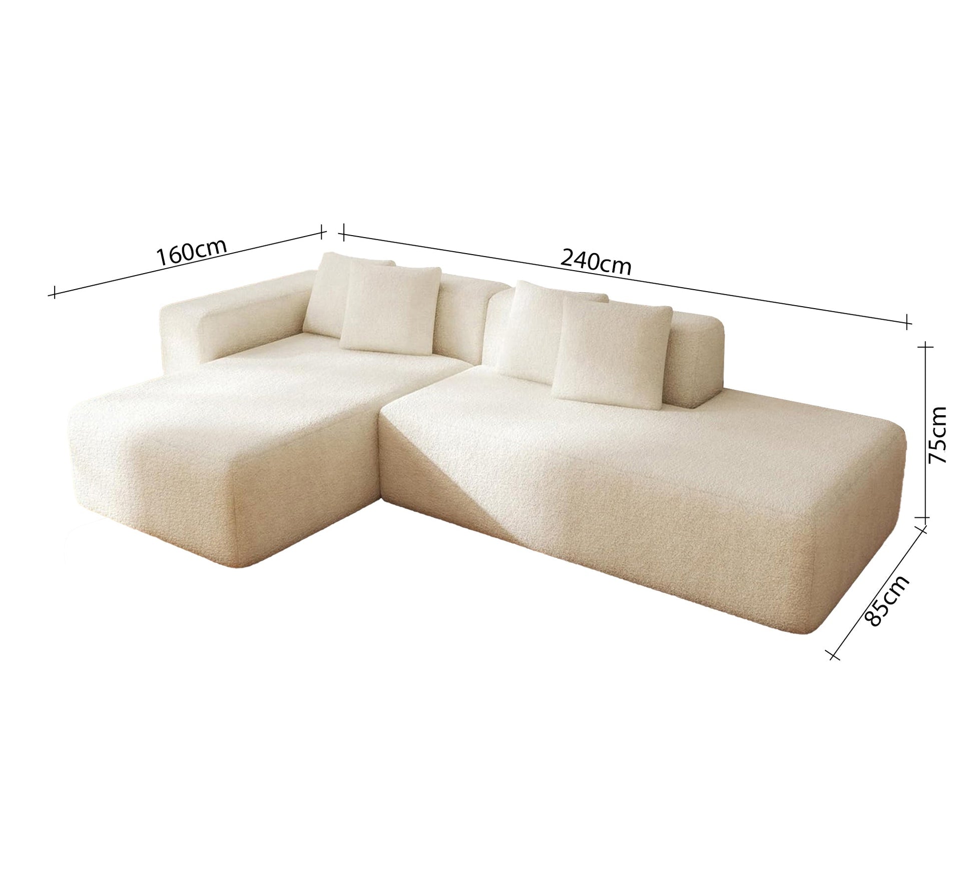 Two - piece off - white corner - Vitrine Furniture - Furniture