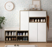 Two - piece shoe cabinet with bench - Vitrine Furniture - Furniture