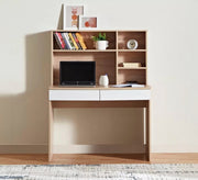 Two - piece youth desk in white and beige - Vitrine Furniture - Desks