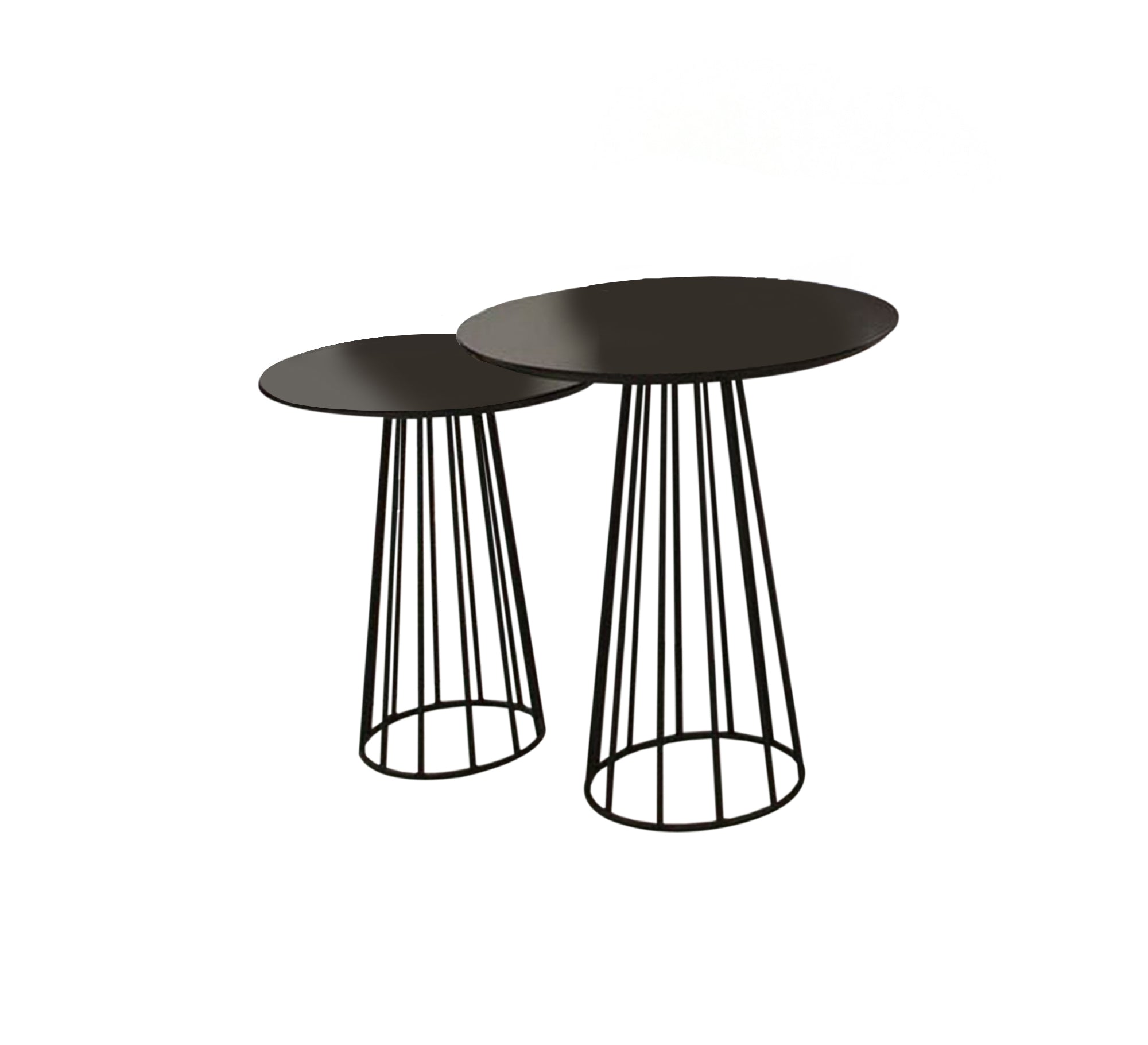 Two round tables with conical bases - Vitrine Furniture - Furniture
