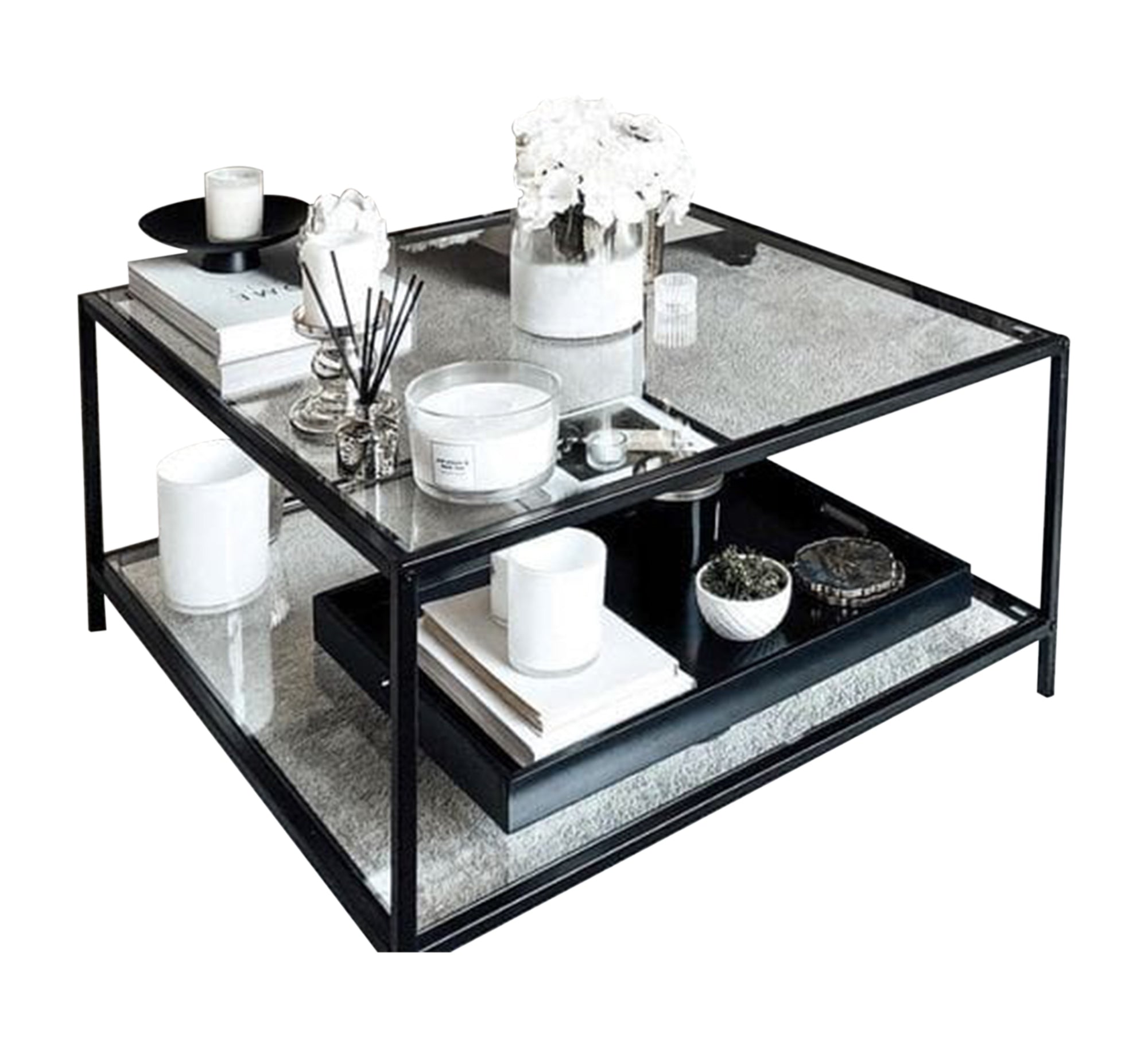 Two - seater table with a glass top - Vitrine Furniture - Furniture
