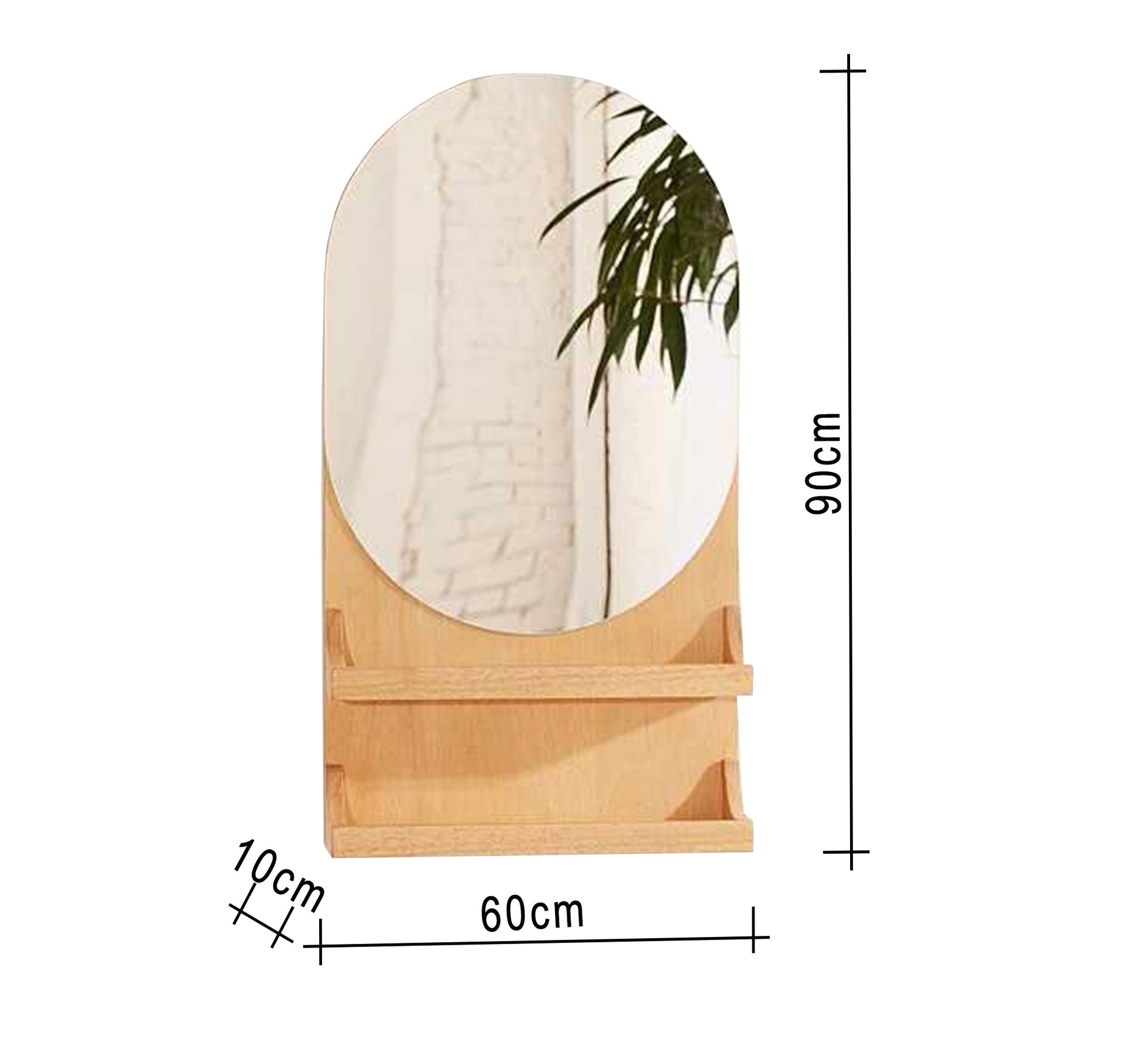 Two - shelf entryway mirror - Vitrine Furniture - Décor