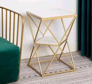 Two - shelf marble side table - Vitrine Furniture - Furniture