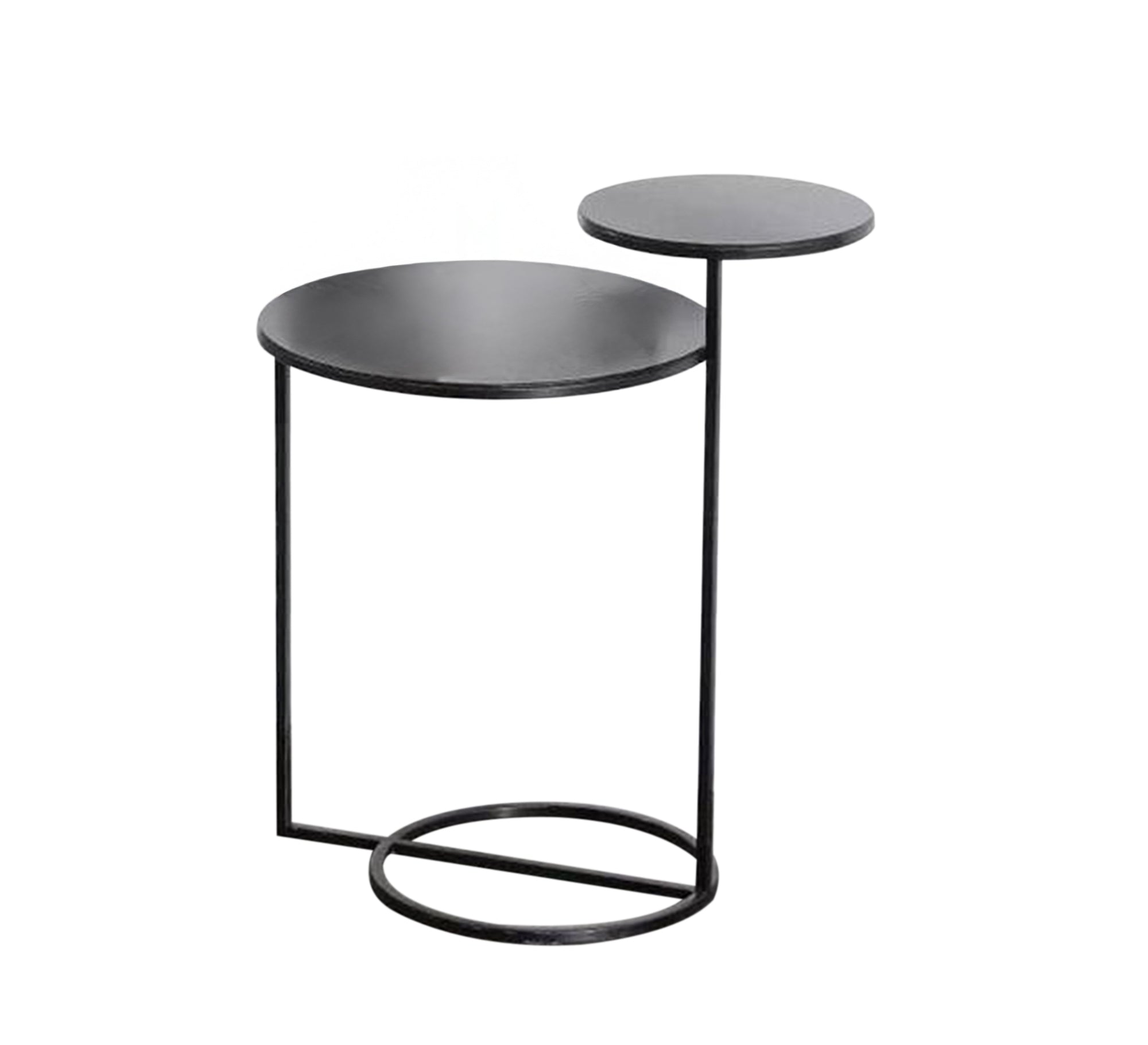 Two - shelf round side table of varying heights - Vitrine Furniture - Furniture