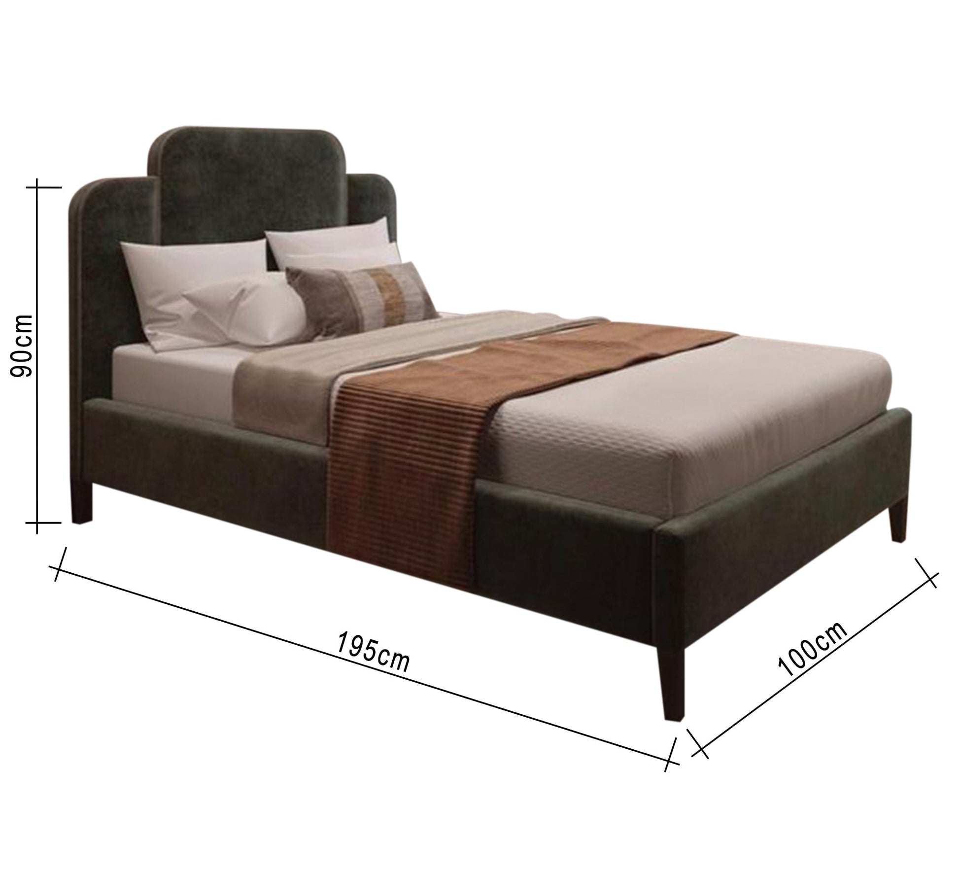 Two single beds with a distinctive design in warm colors - Vitrine Furniture - Furniture