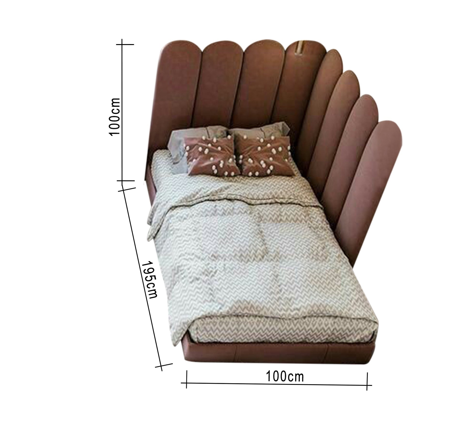 Two single beds with fan design - Vitrine Furniture - Furniture