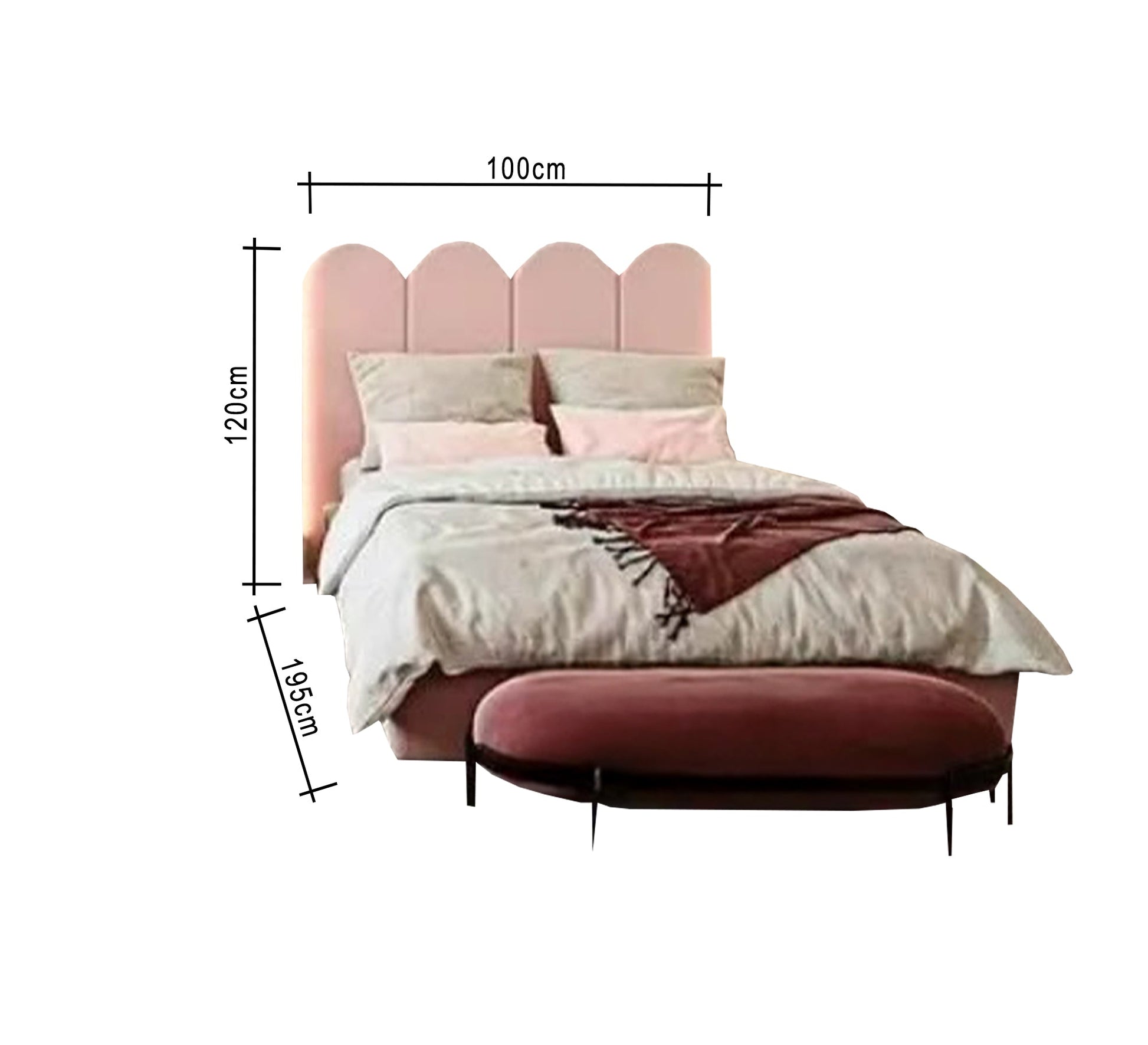 Two single beds with semicircles edges - Vitrine Furniture - Furniture
