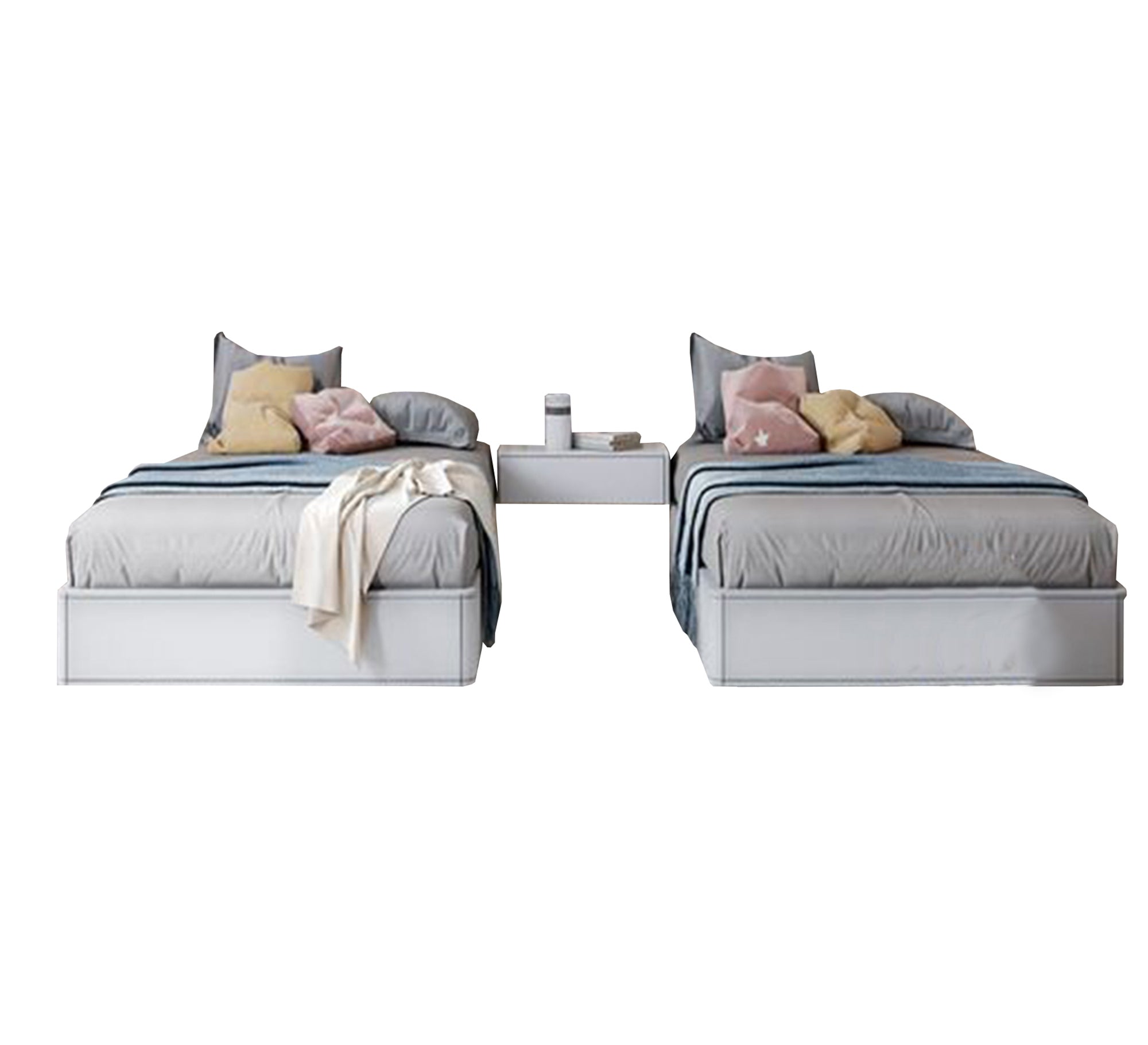 Two single beds without backrests - Vitrine Furniture - Furniture