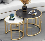 Two tables with black and white wooden tops - Vitrine Furniture - Furniture