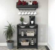 Two - unit coffee corner set with upper and lower shelves - Vitrine Furniture - Furniture