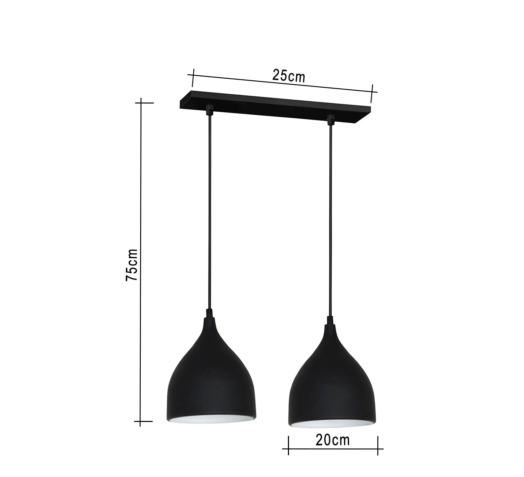 TwoUnit Black Ceiling Light Fixture - Vitrine Furniture - Lighting