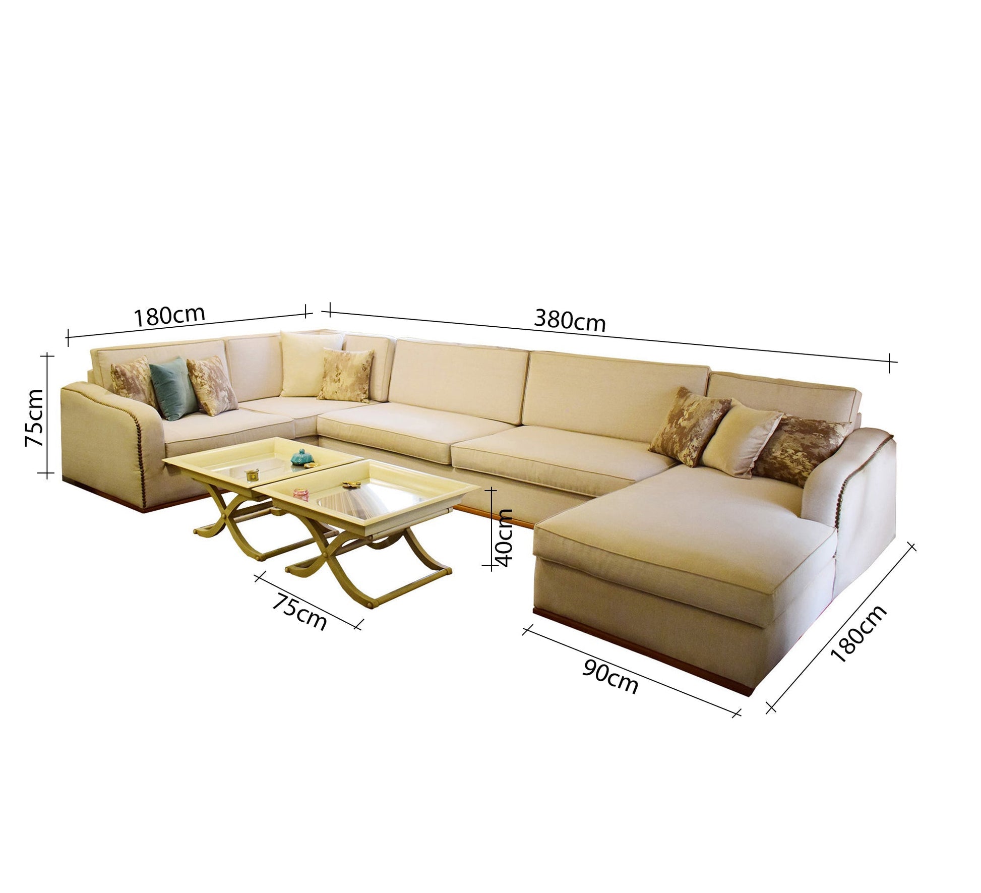 U - Shape Sofa: Spacious, Stylish Comfort - Vitrine Furniture - Living room sets