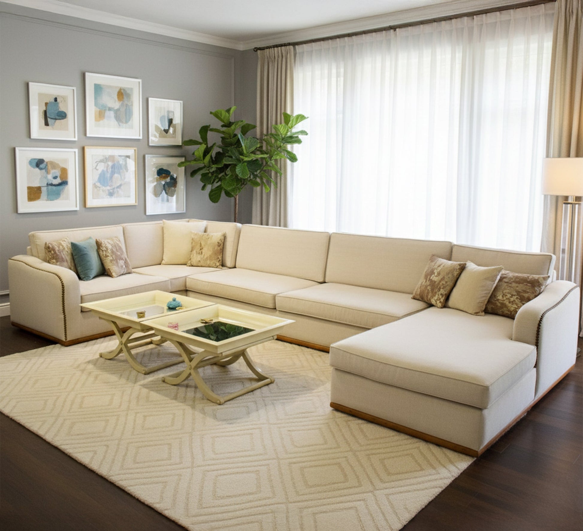 U - Shape Sofa: Spacious, Stylish Comfort - Vitrine Furniture - Living room sets