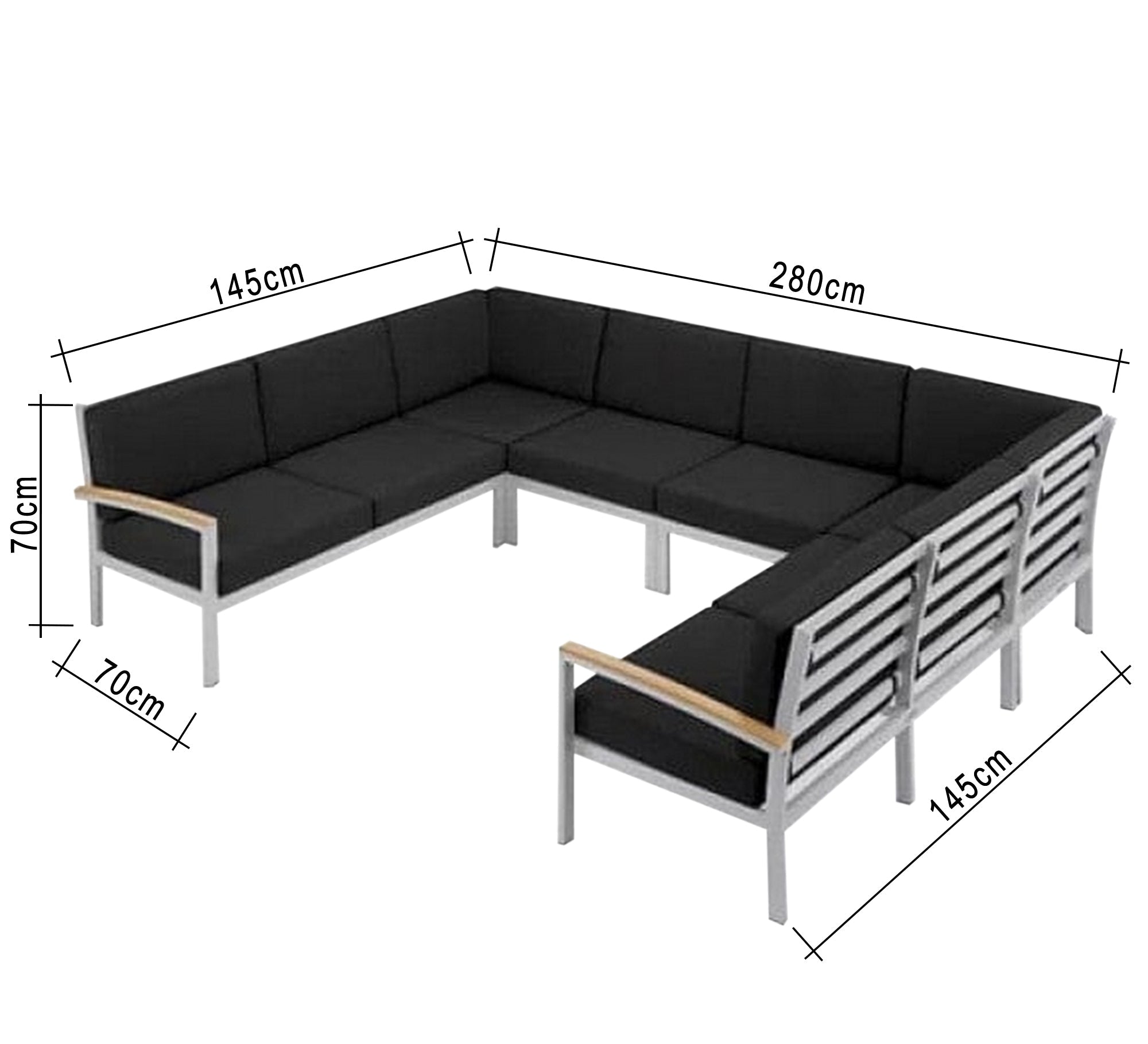 U - shaped outer steel corner - Vitrine Furniture - Outdoor Products