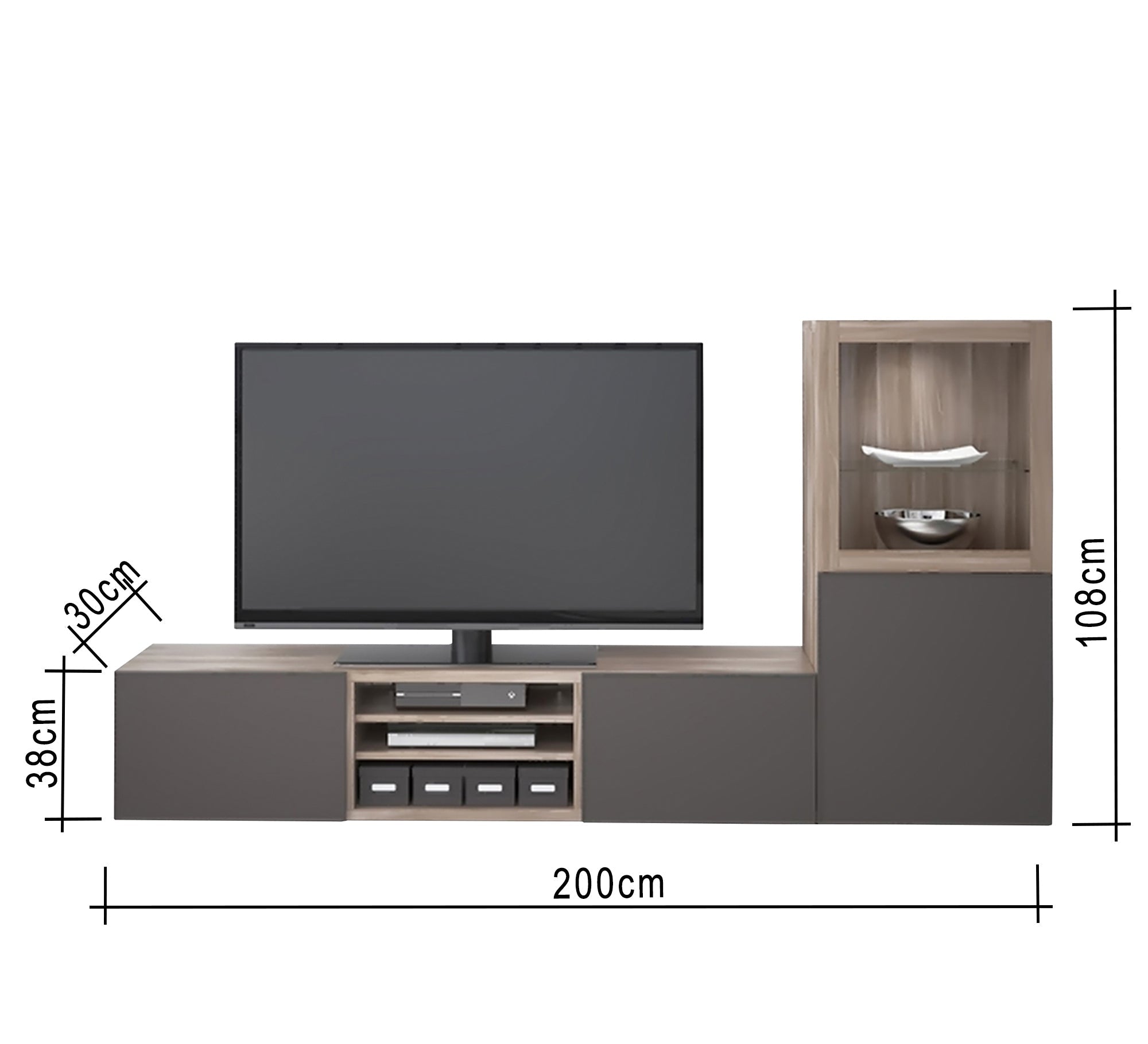 Ultra - Slim HD TV Unit with Vibrant Display - Vitrine Furniture - TV Table & Cabinet