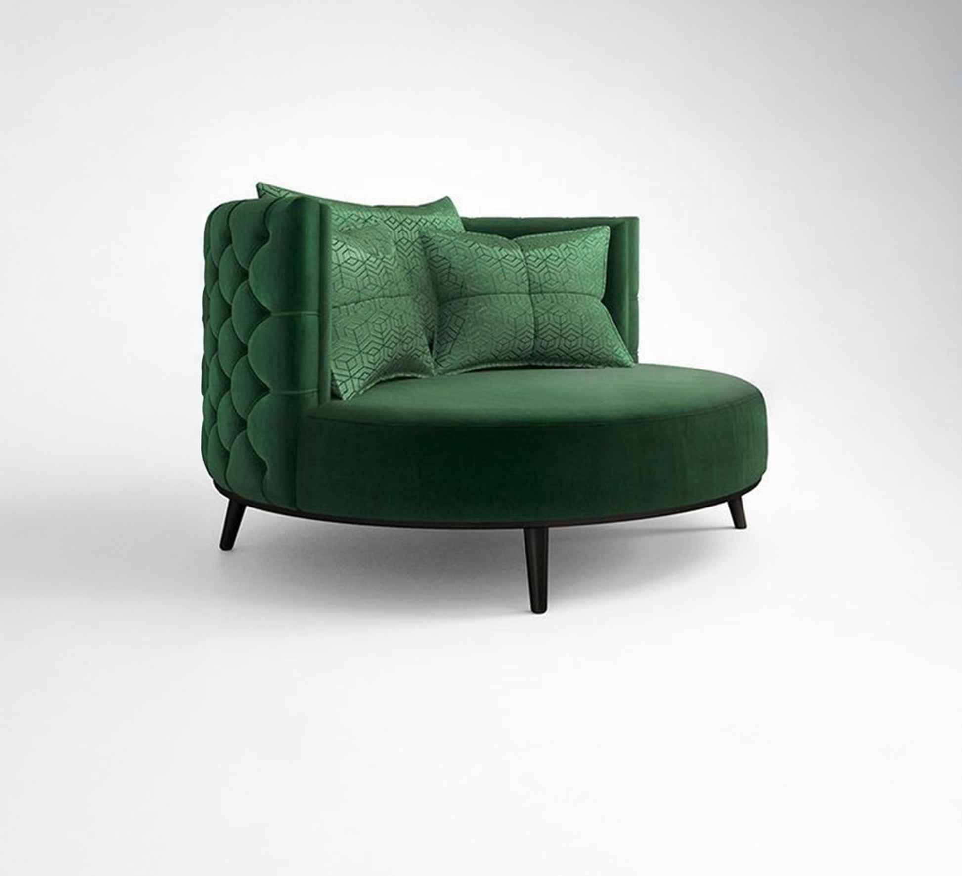 Unique circular design in emerald green - Vitrine Furniture - Furniture