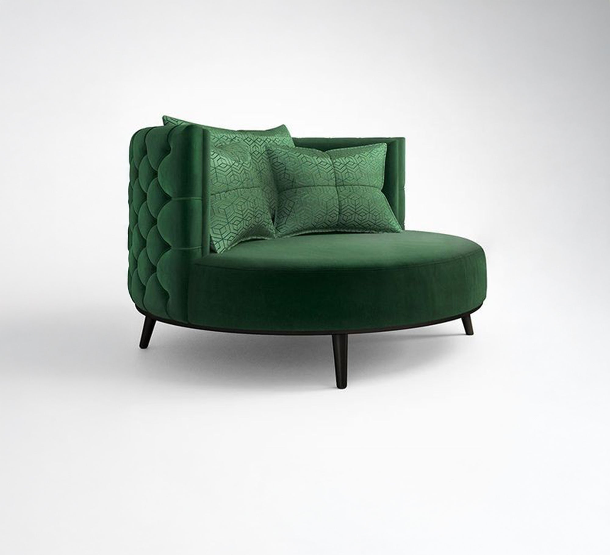 Unique circular design in emerald green - Vitrine Furniture - Furniture