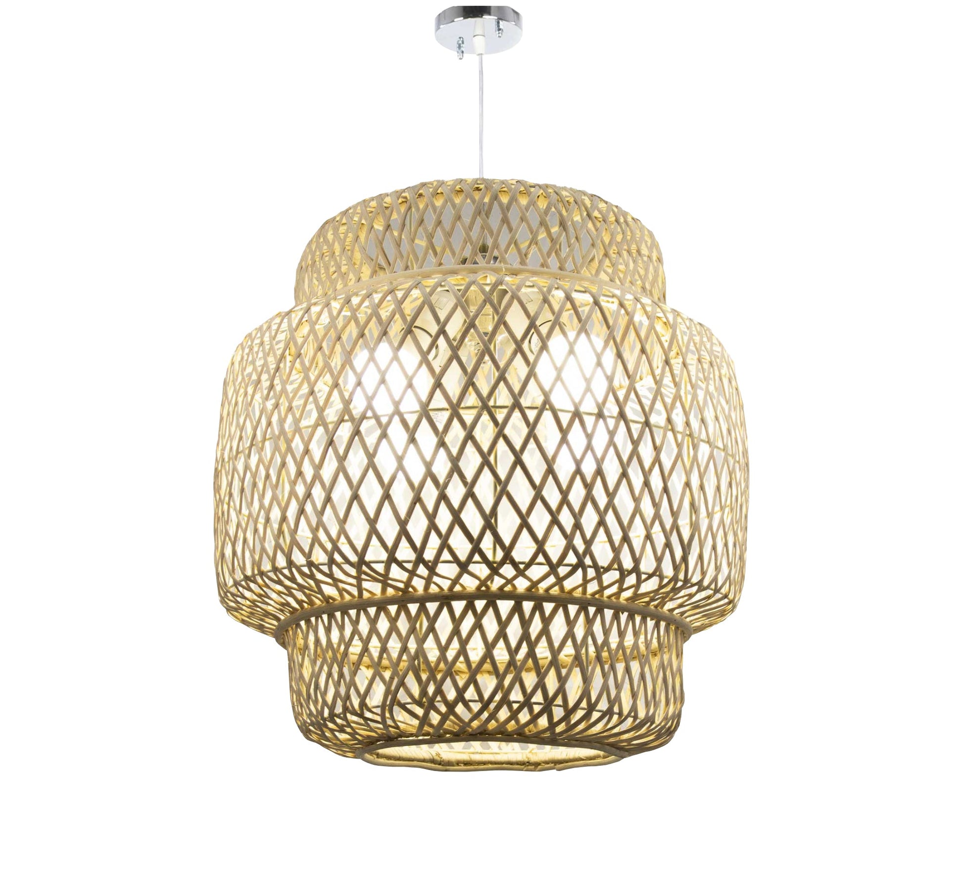 Unique lantern design cane ceiling lamp - Vitrine Furniture - Lighting