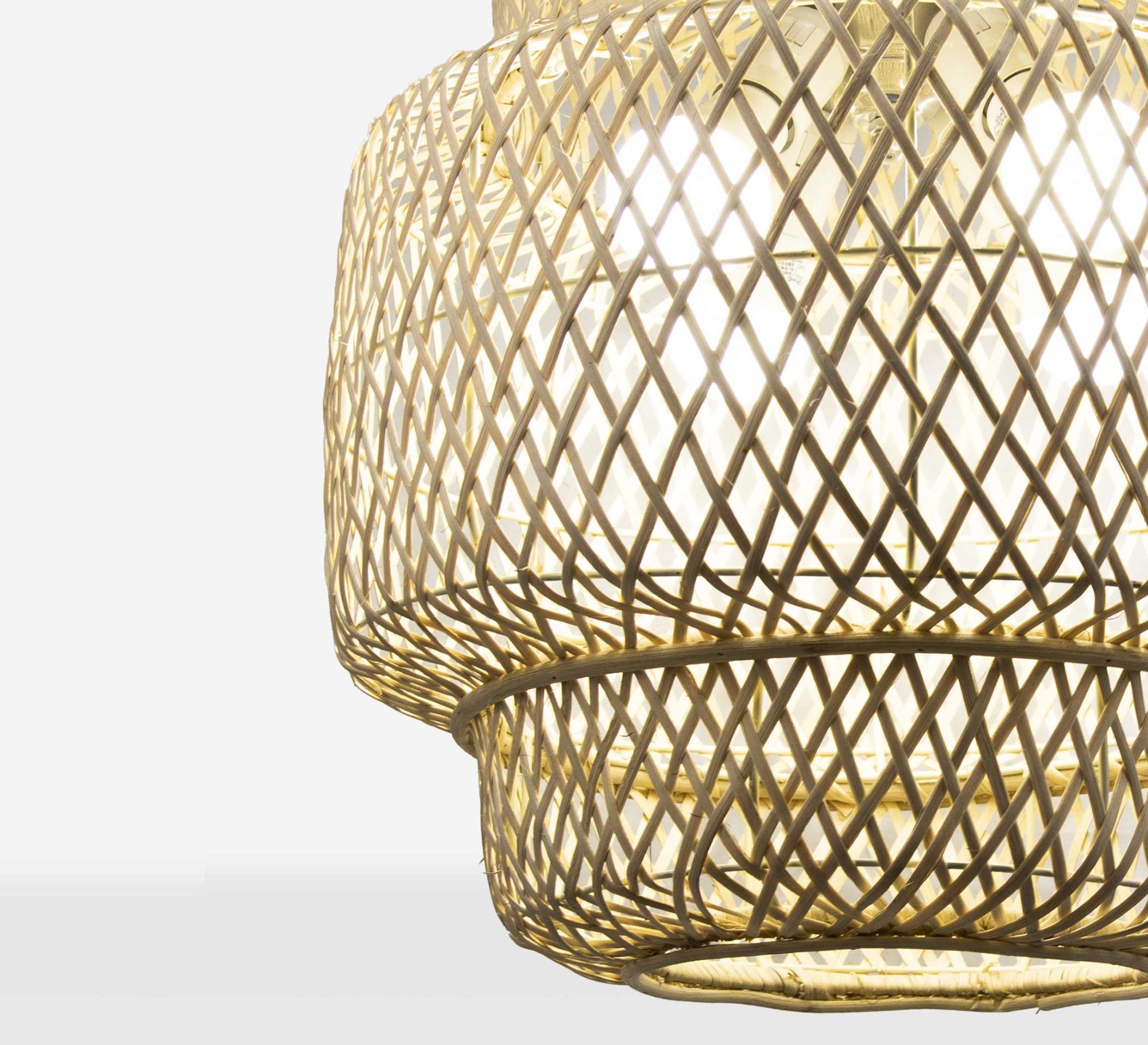 Unique lantern design cane ceiling lamp - Vitrine Furniture - Lighting