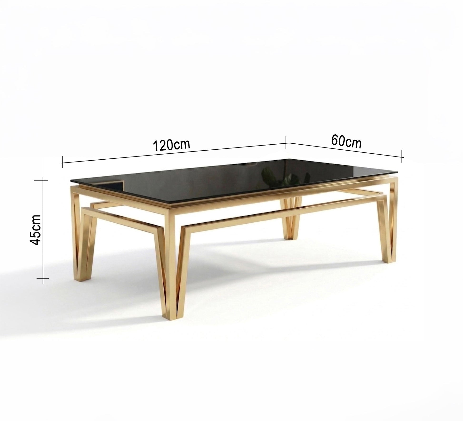 Unique Table with a decorative steel frame - Vitrine Furniture - Coffee Tables