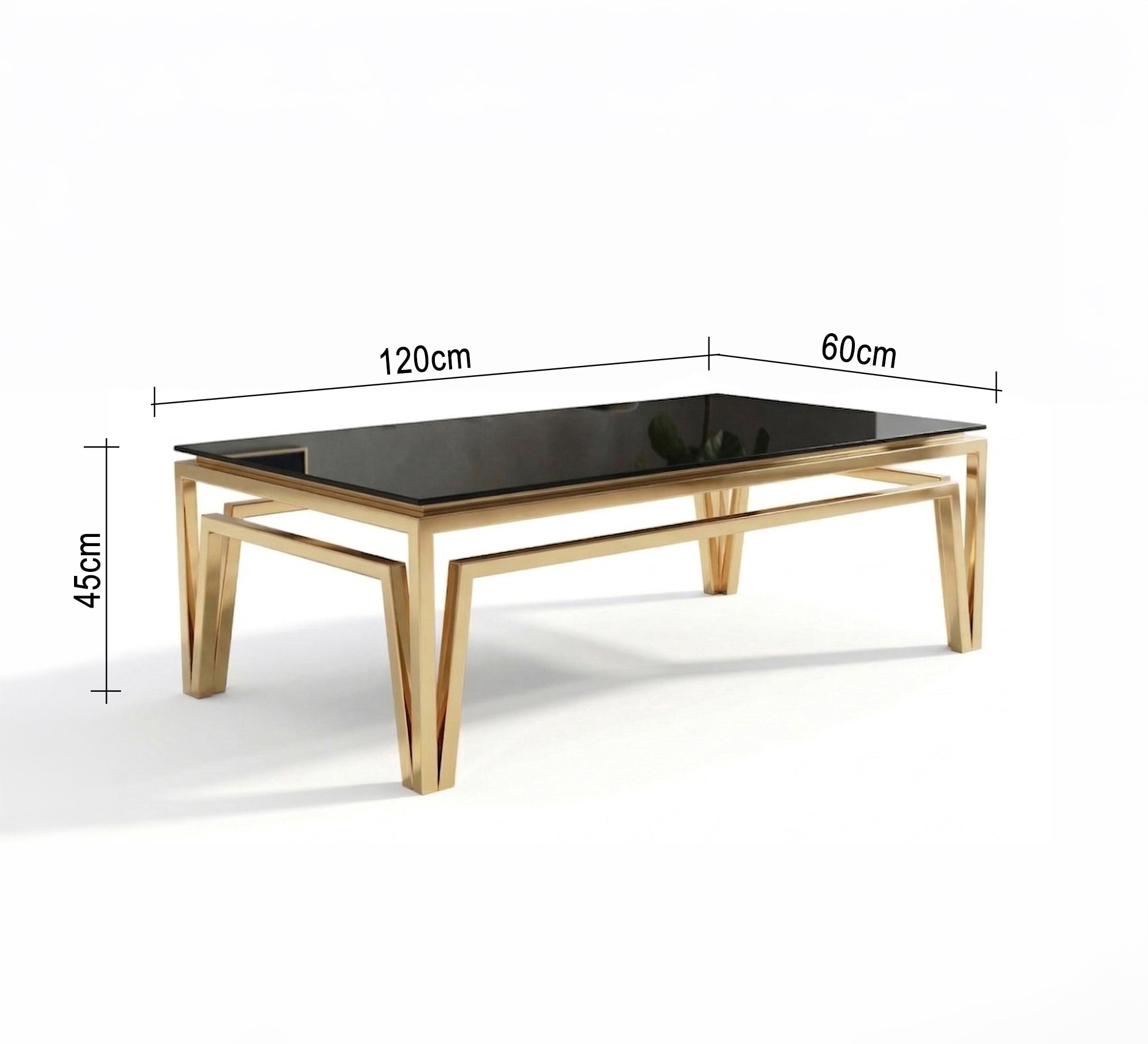 Unique Table with a decorative steel frame - Vitrine Furniture - Coffee Tables