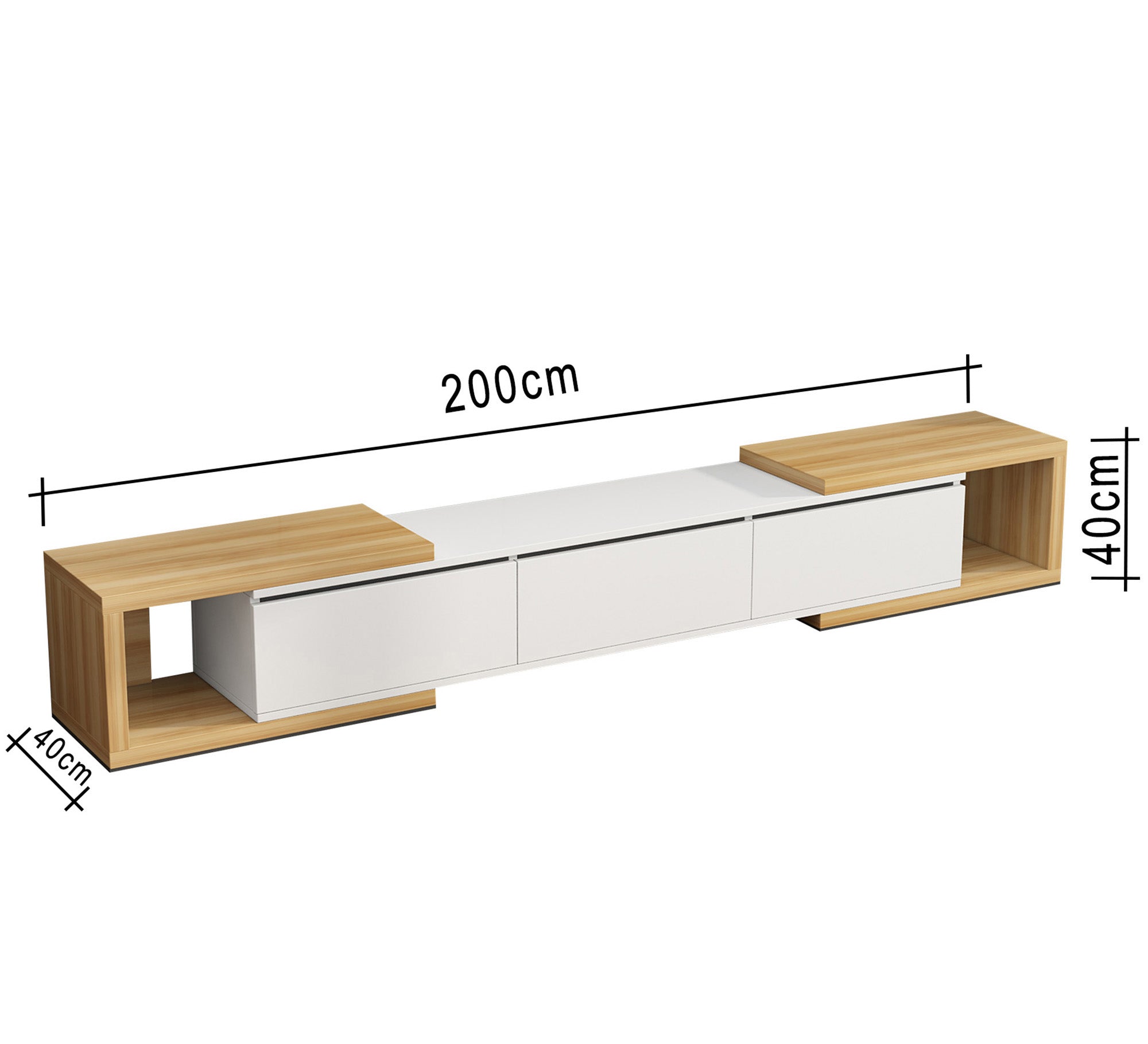 Unique TV table with hollow sides - Vitrine Furniture - TV Table & Cabinet