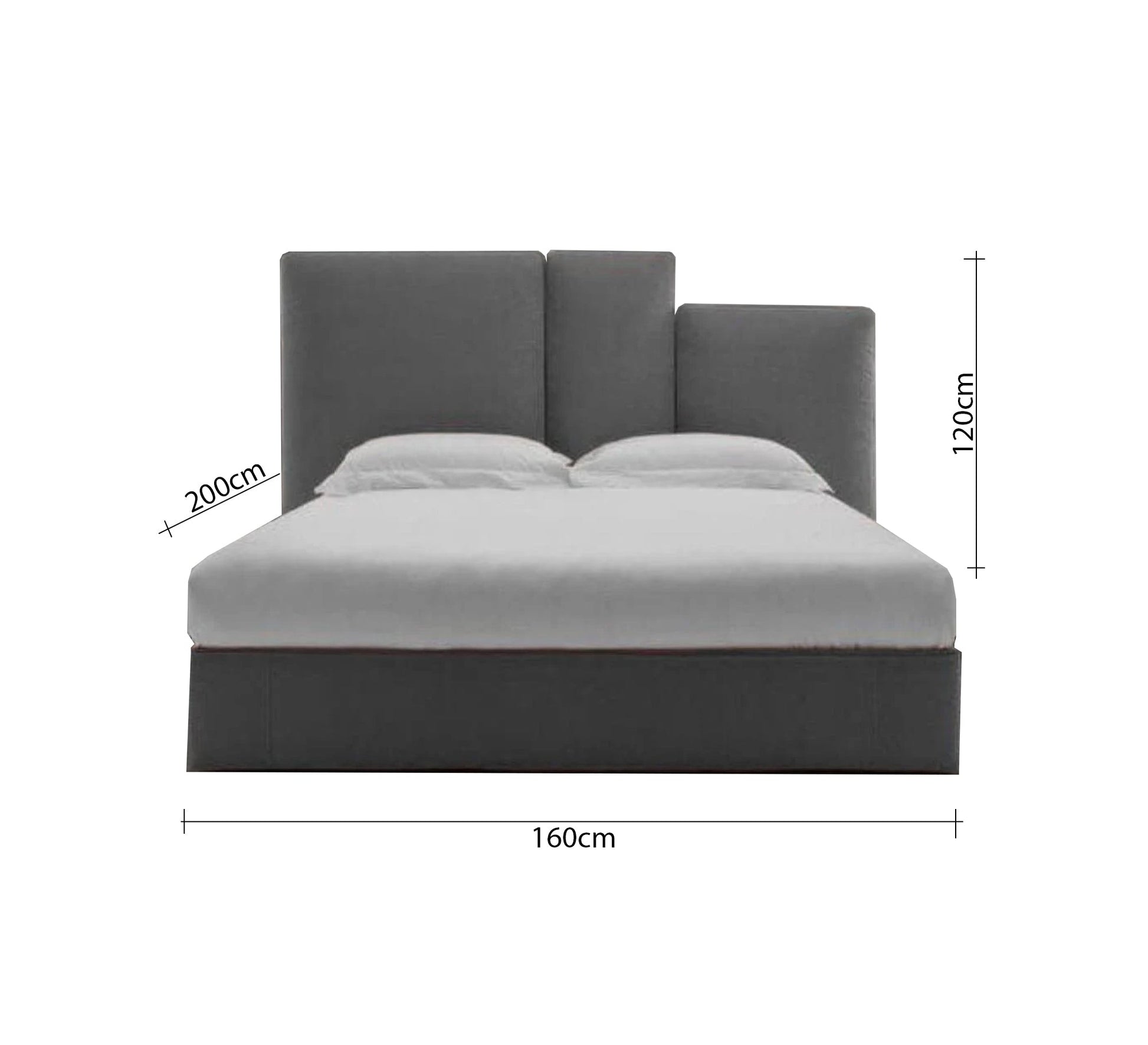 Uniquely designed bed upholstered in luxurious fabric - Vitrine Furniture - Furniture