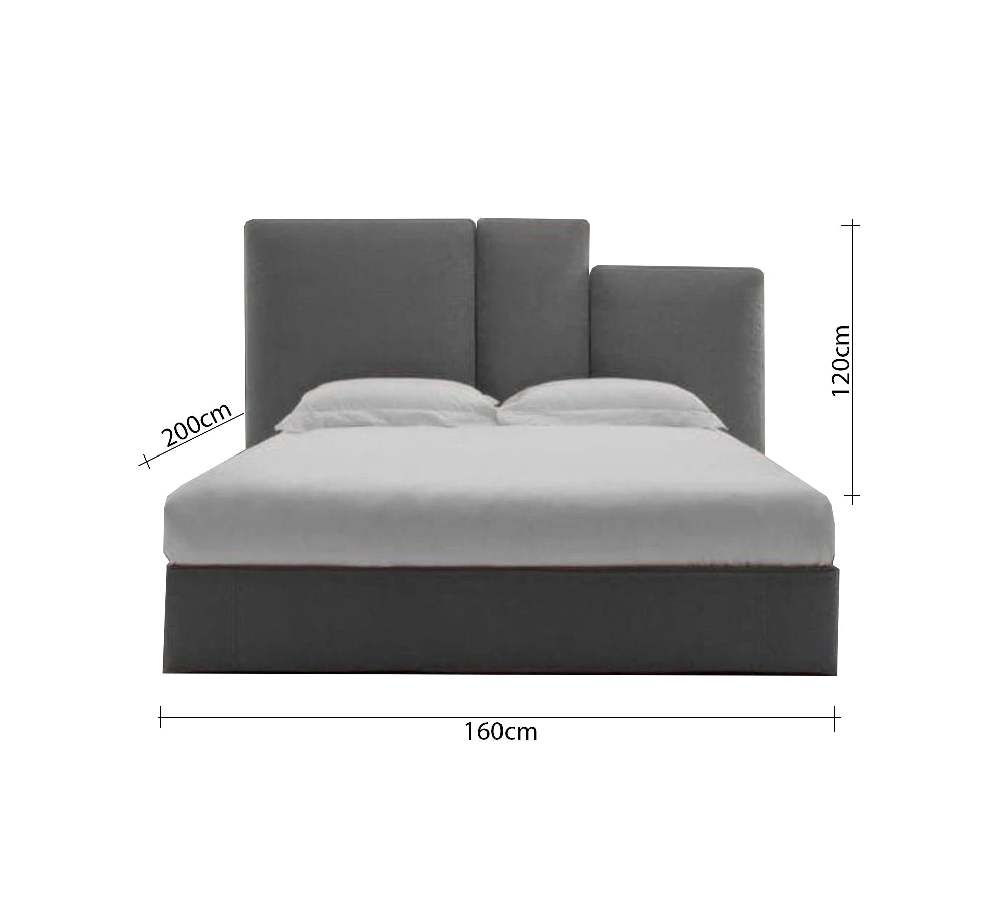 Uniquely designed bed upholstered in luxurious fabric - Vitrine Furniture - Furniture