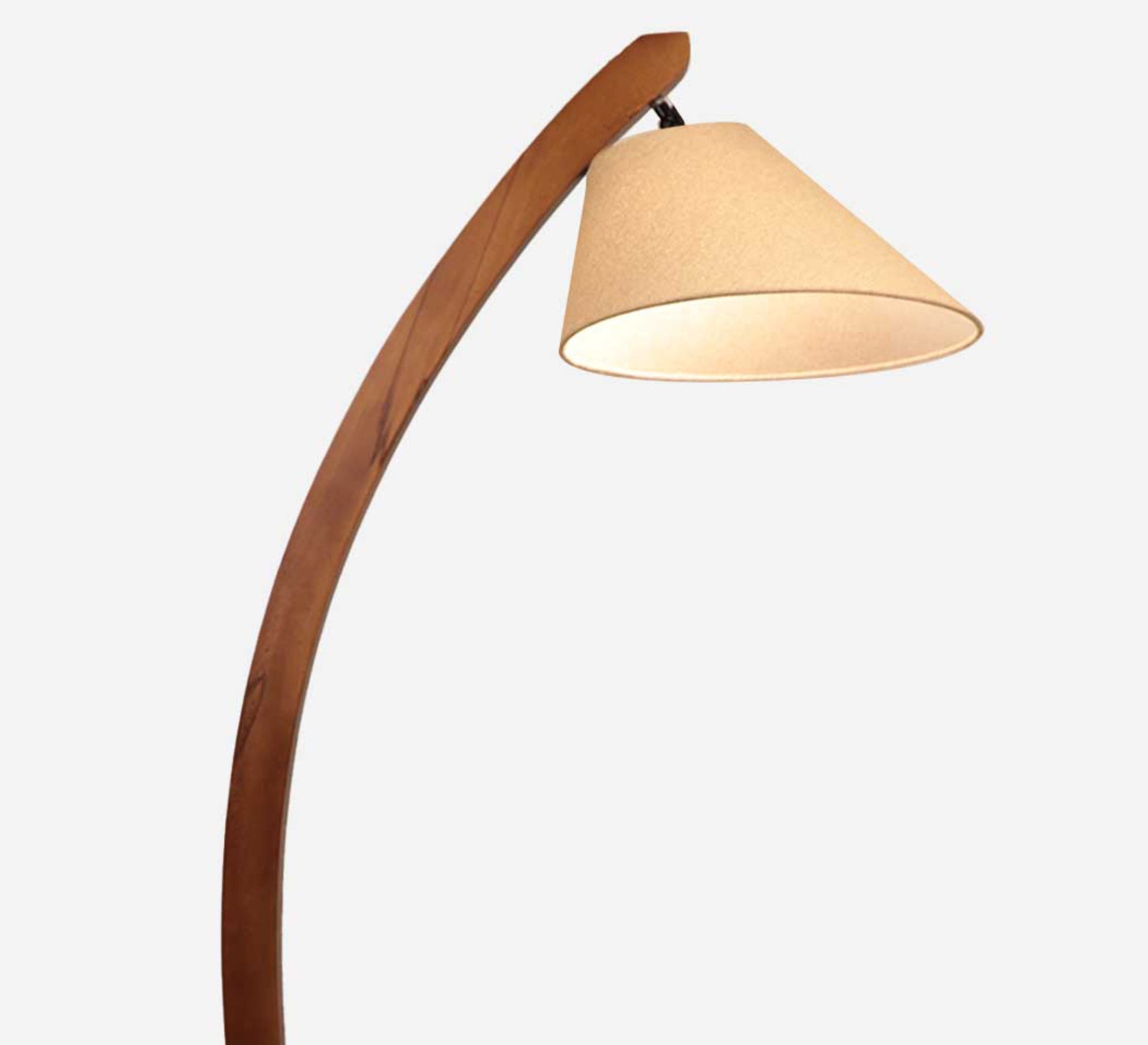 Uniquely designed curved wooden floor lamp - Vitrine Furniture - Lighting