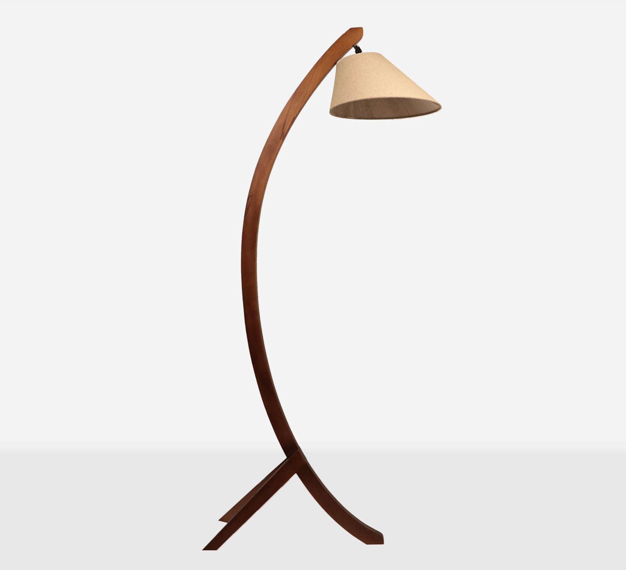 Uniquely designed curved wooden floor lamp - Vitrine Furniture - Lighting