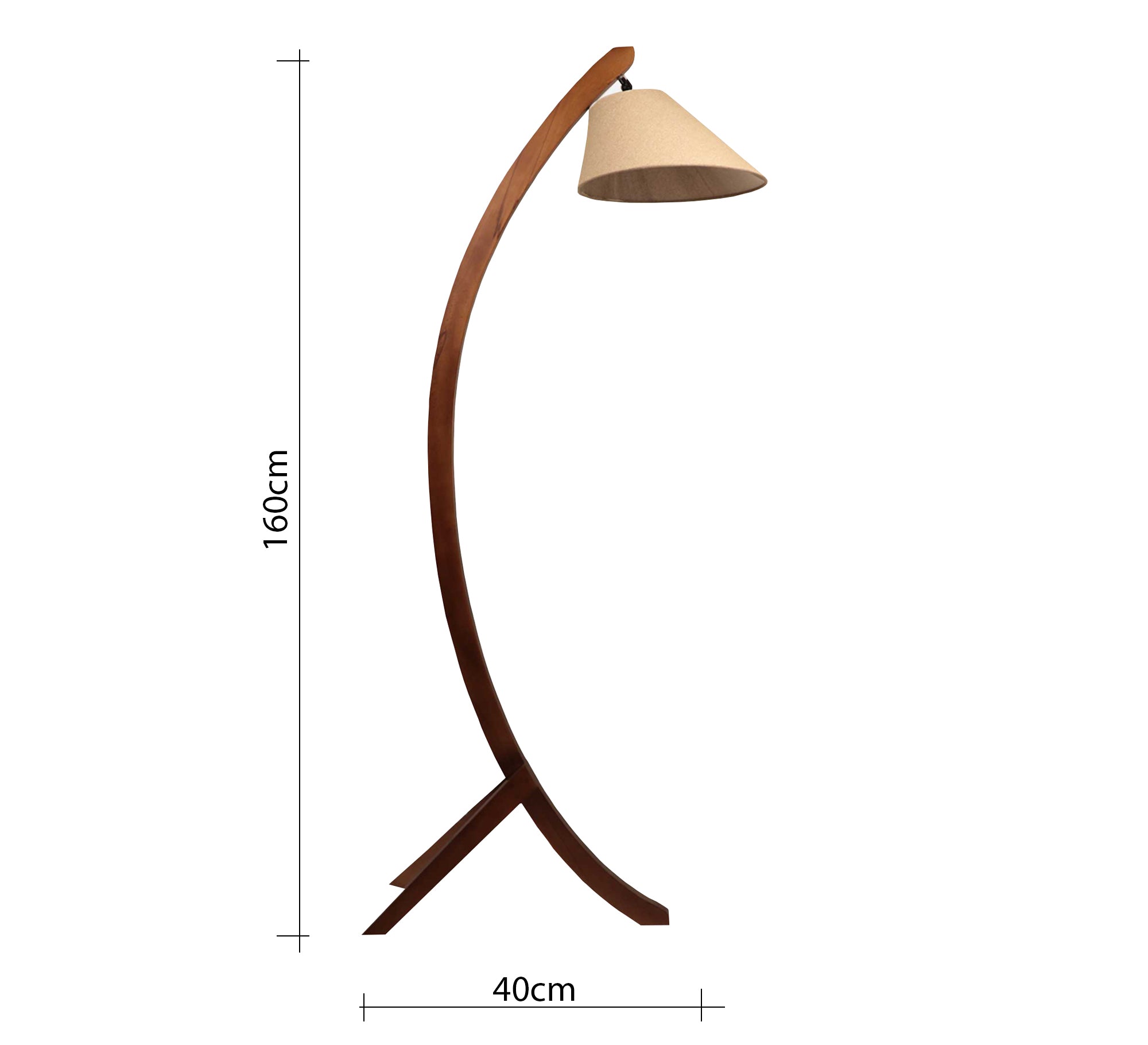 Uniquely designed curved wooden floor lamp - Vitrine Furniture - Lighting