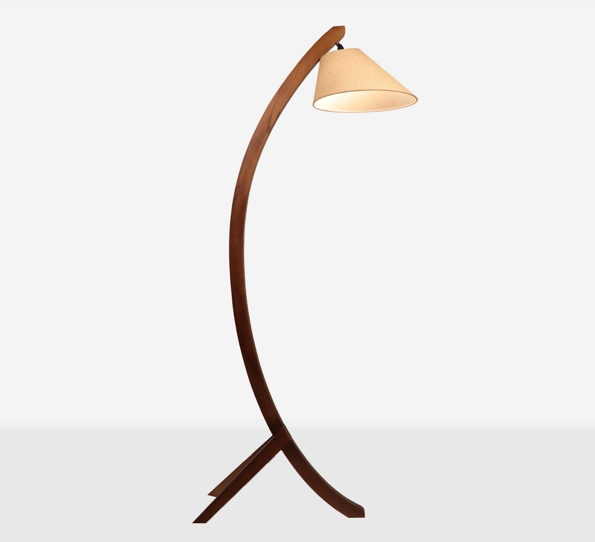 Uniquely designed curved wooden floor lamp - Vitrine Furniture - Lighting