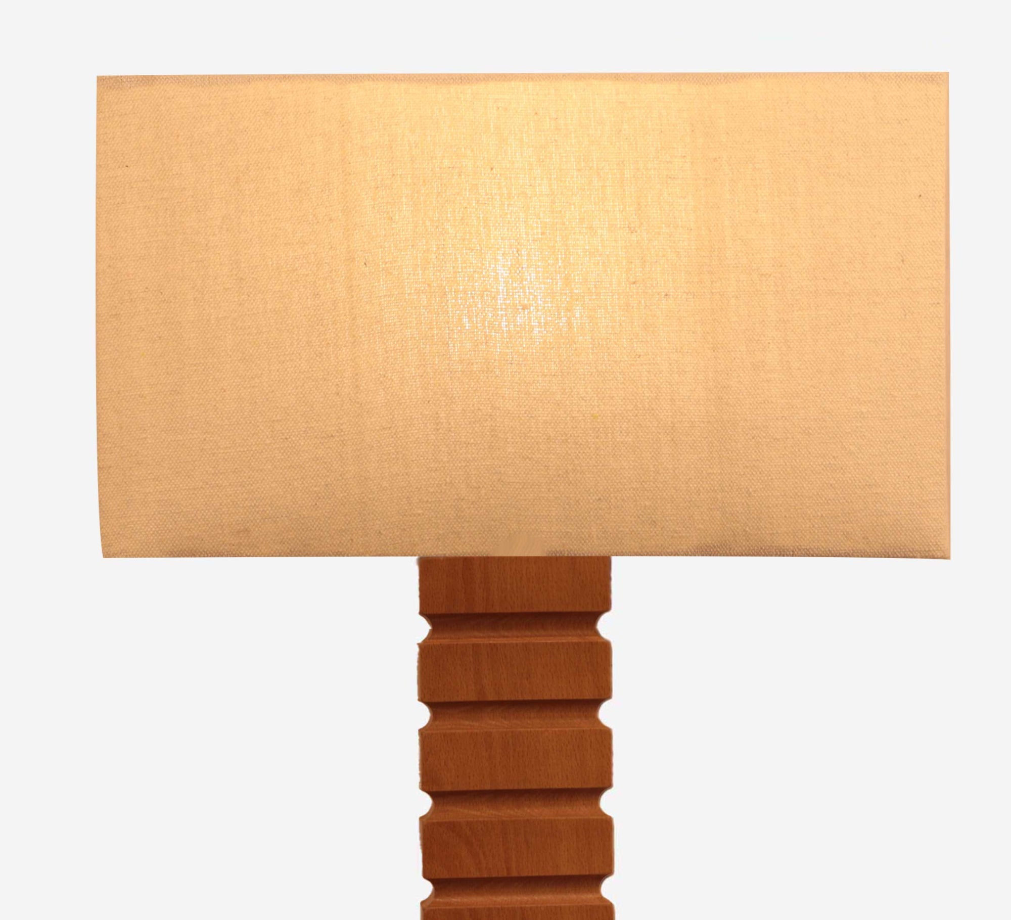 Uniquely designed rectangular wooden table lamp - Vitrine Furniture - Lighting
