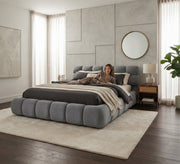 Upholstered bed with a stylish modern design - Vitrine Furniture - Beds