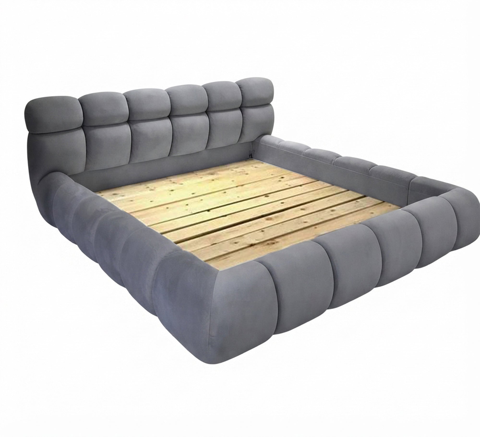 Upholstered bed with a stylish modern design - Vitrine Furniture - Beds