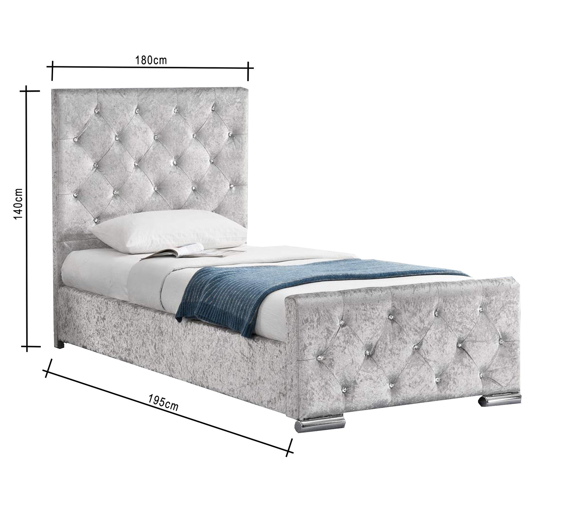 Upholstered bed with capitone beads - Vitrine Furniture - Furniture