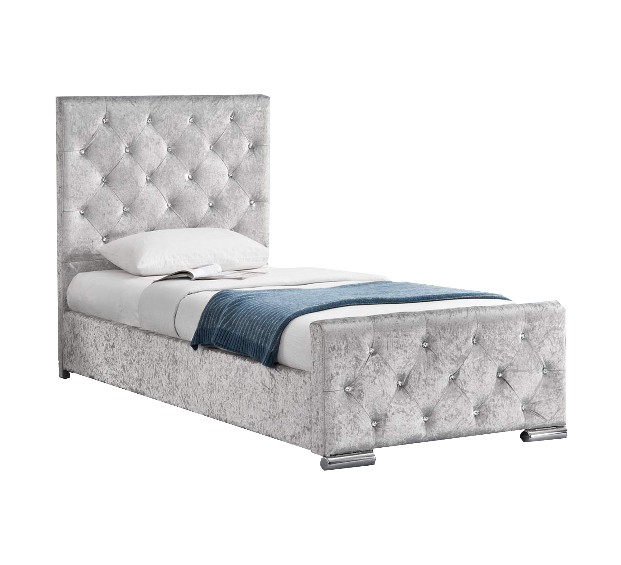 Upholstered bed with capitone beads - Vitrine Furniture - Furniture